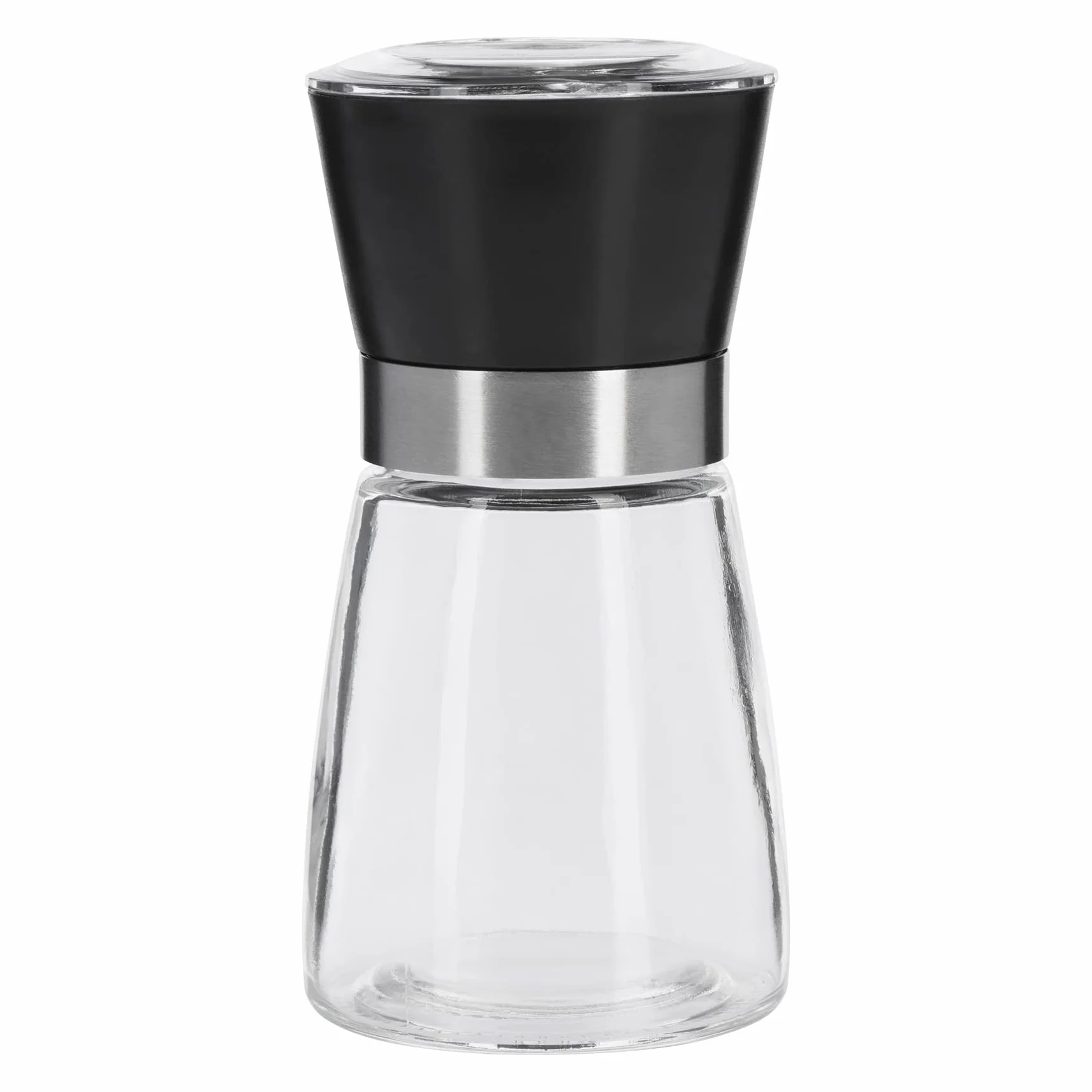 Westmark Moulin à Epices Broyeur Céramique Ajustement Progressif Verre Plastique Noir Argent Transparent