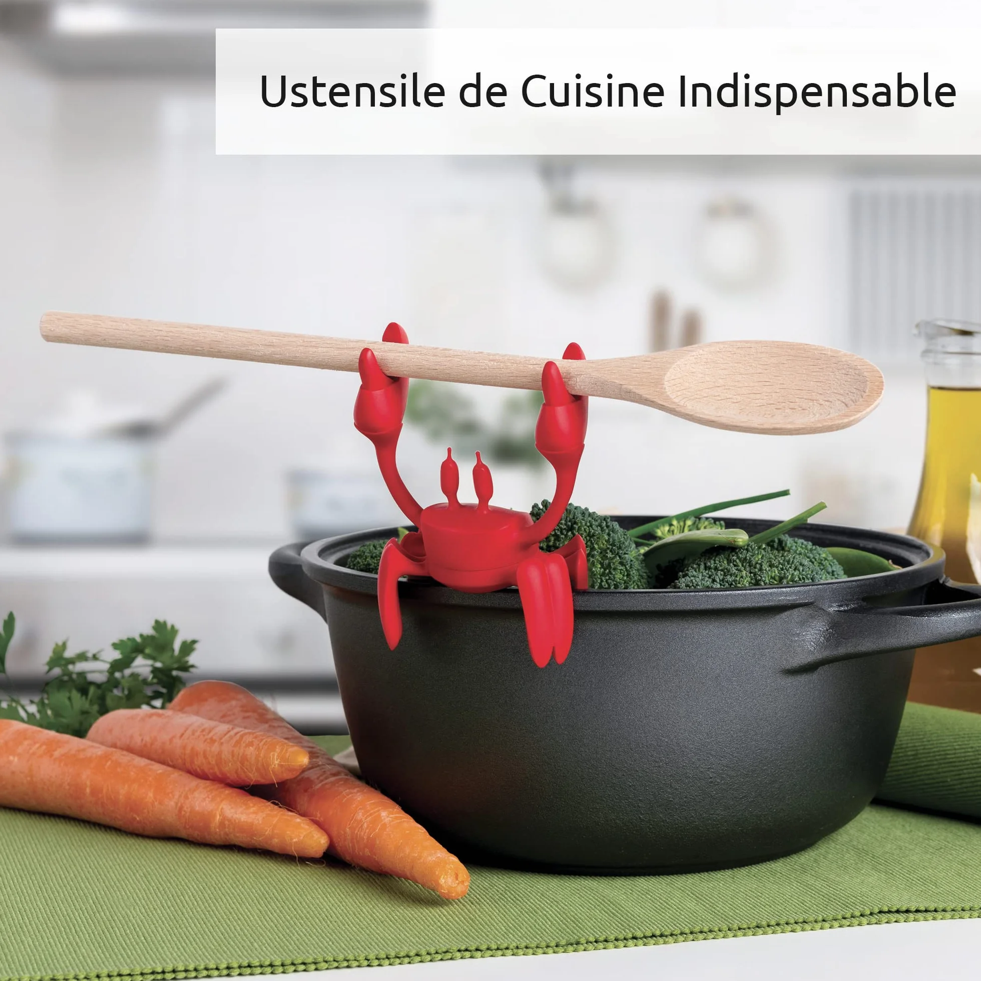 OTOTO Repose Cuillère Silicone Résistant à la chaleur Support Antidérapant Cuisine Gadget