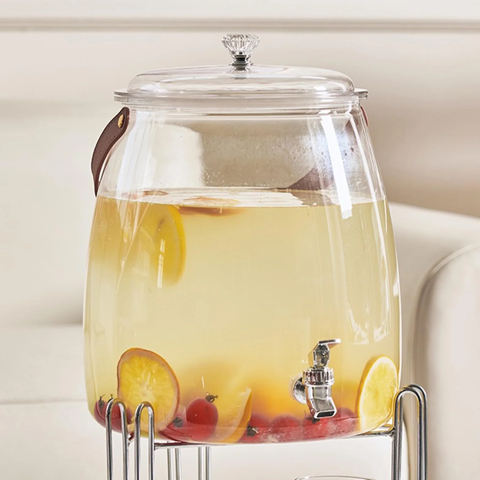 Distributeur de boisson 3 l en verre avec robinet pour boissons froides