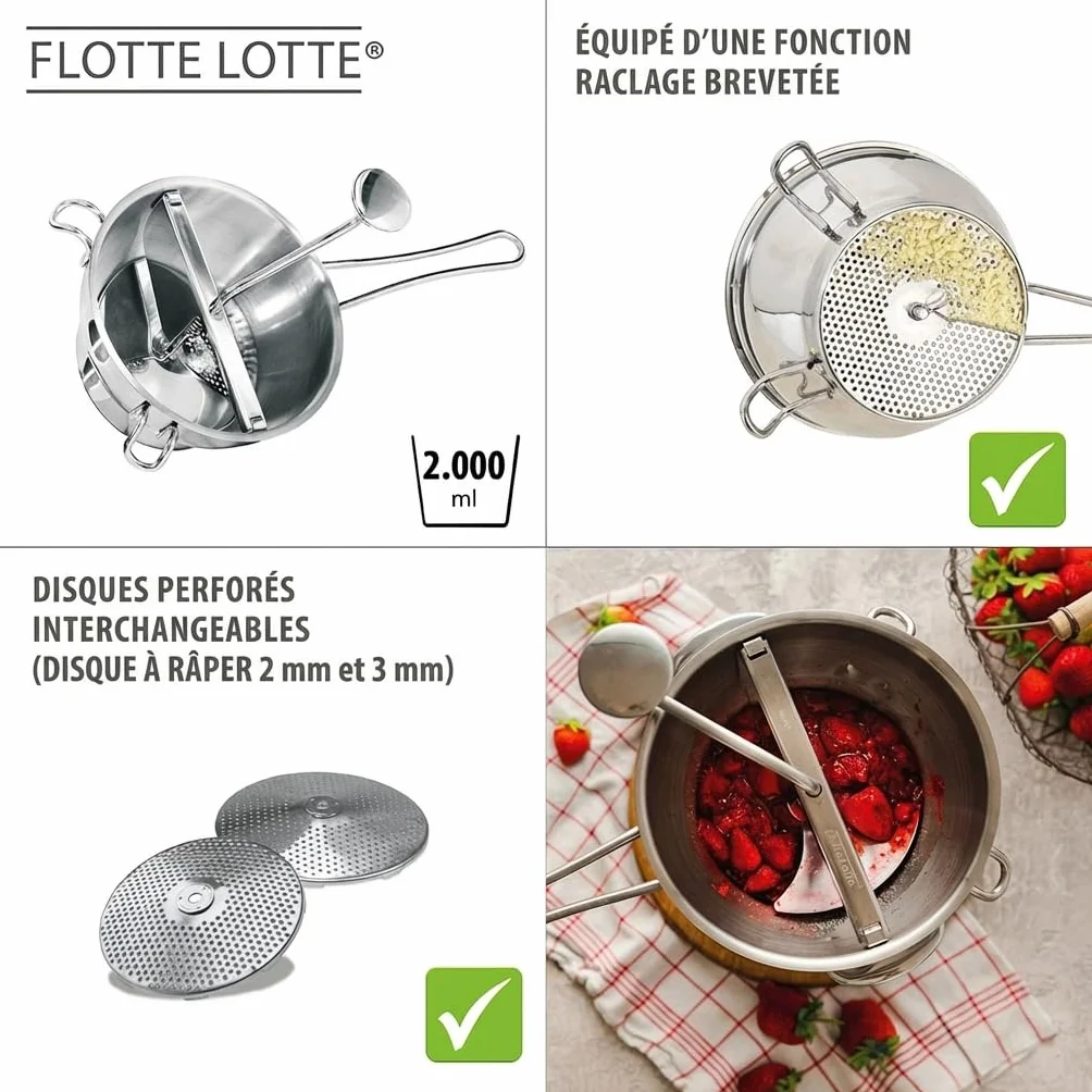GEFU Flotte Lotte Moulin à Légumes Acier Inoxydable 40,5 x 12,2 x 22,3 cm