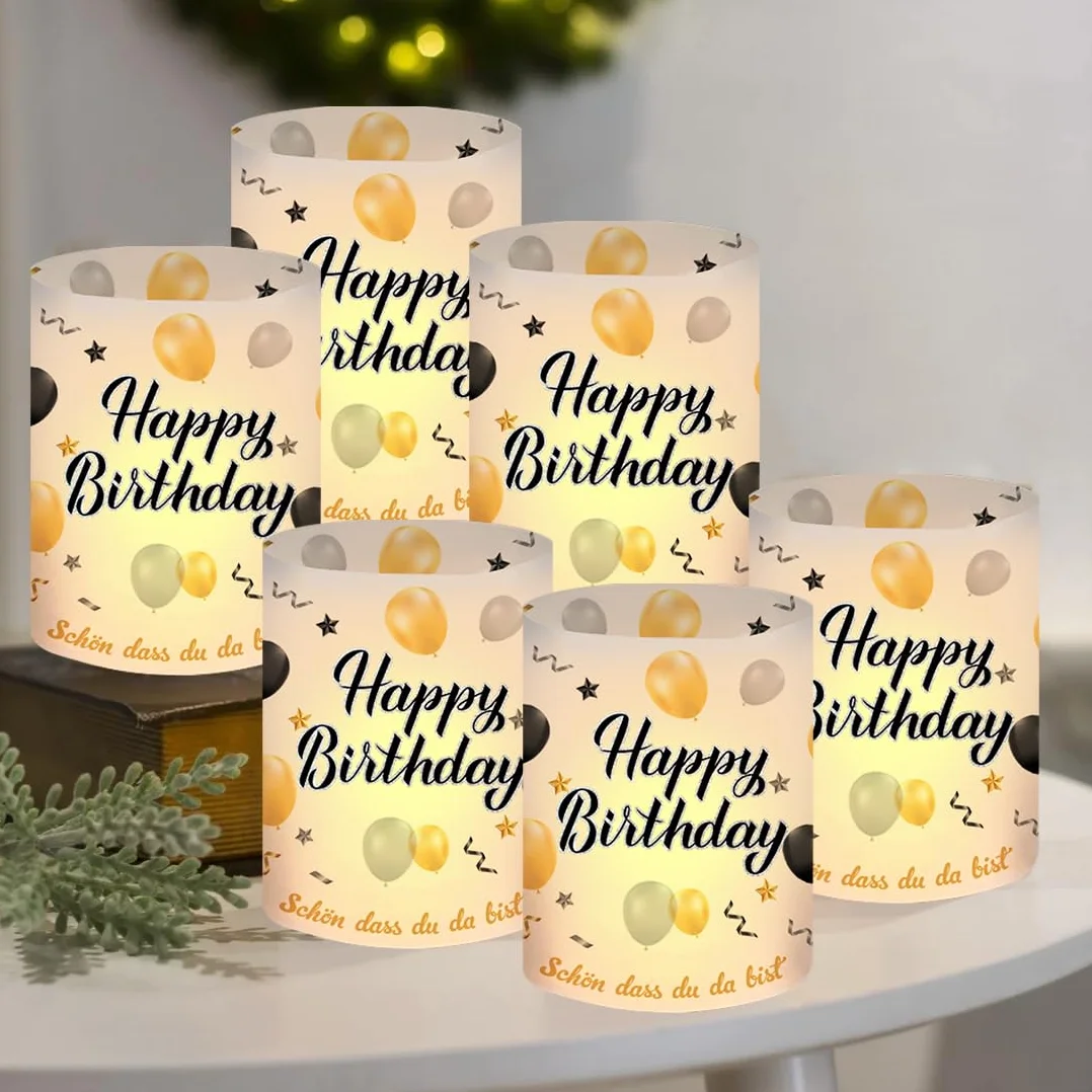 Lot de 12 Lanternes Photophores Décoratives Anniversaire Bougies Chauffe-Plat