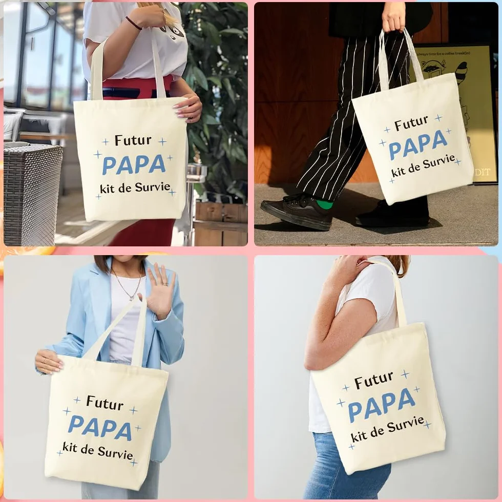 Tote Bag Kit de Survie Futur Papa Annonce Grossesse Idée Cadeau Fête des Pères