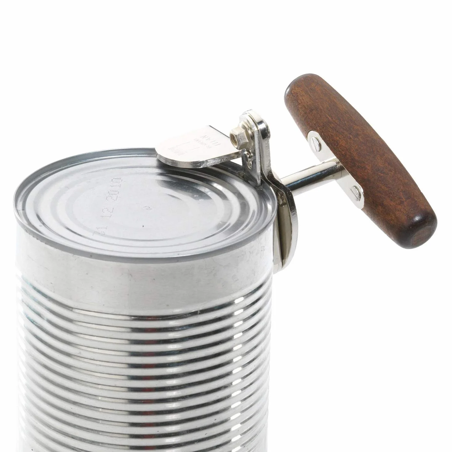 Westmark Ouvre-boîtes Professionnel Acier Bois pour Boîtes de Conserves Taille Gastronomique Gris et Marron Foncé