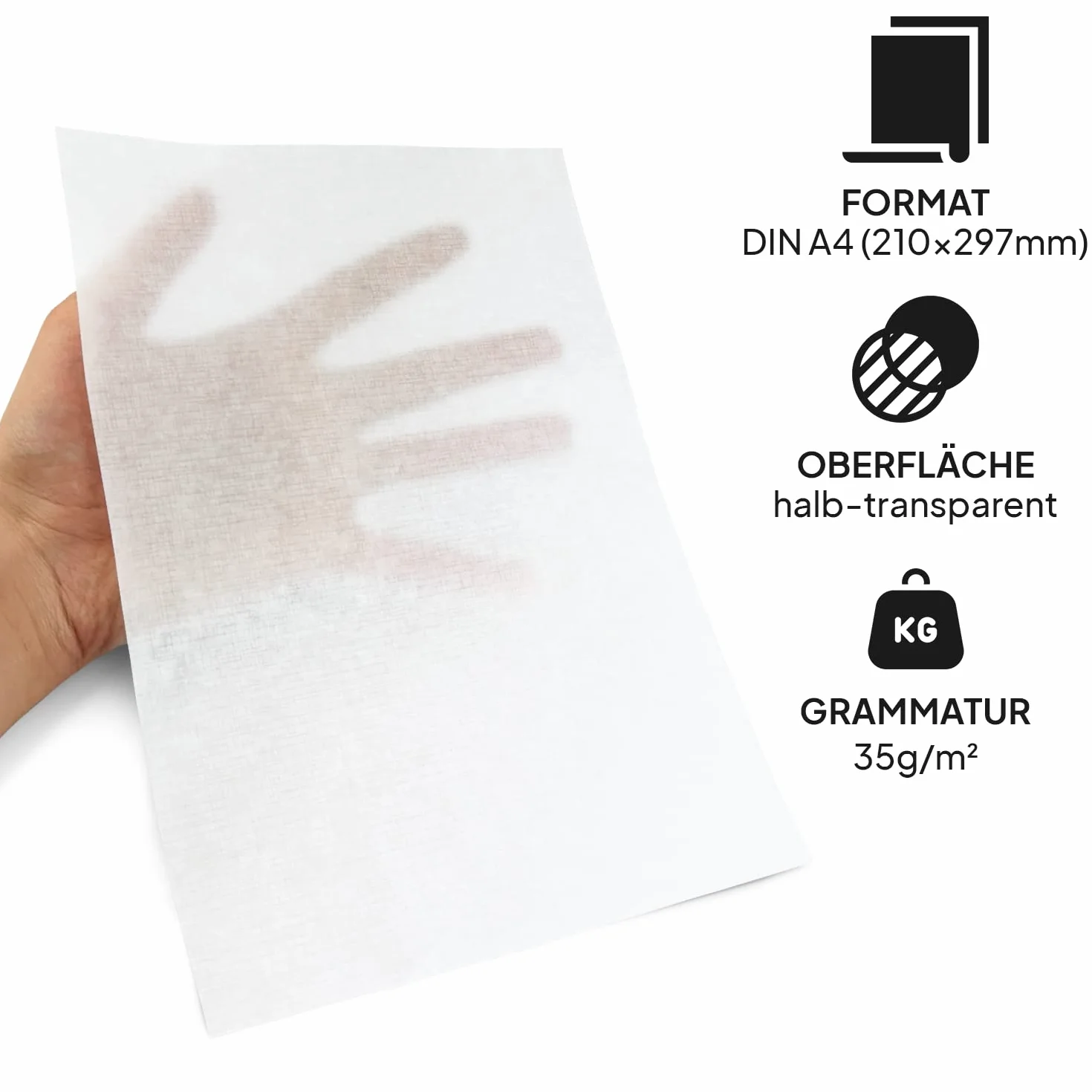 Papier Parchemin Blanc A4 210 x 297 mm Netuno 50x pour Invitations Mariage