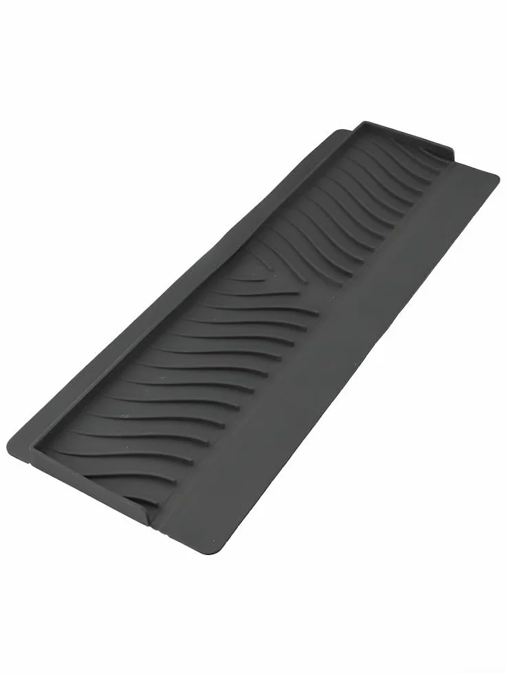 Évier de cuisine en silicone noir protection bords anti-éclaboussures compatible acier inoxydable granit quartz