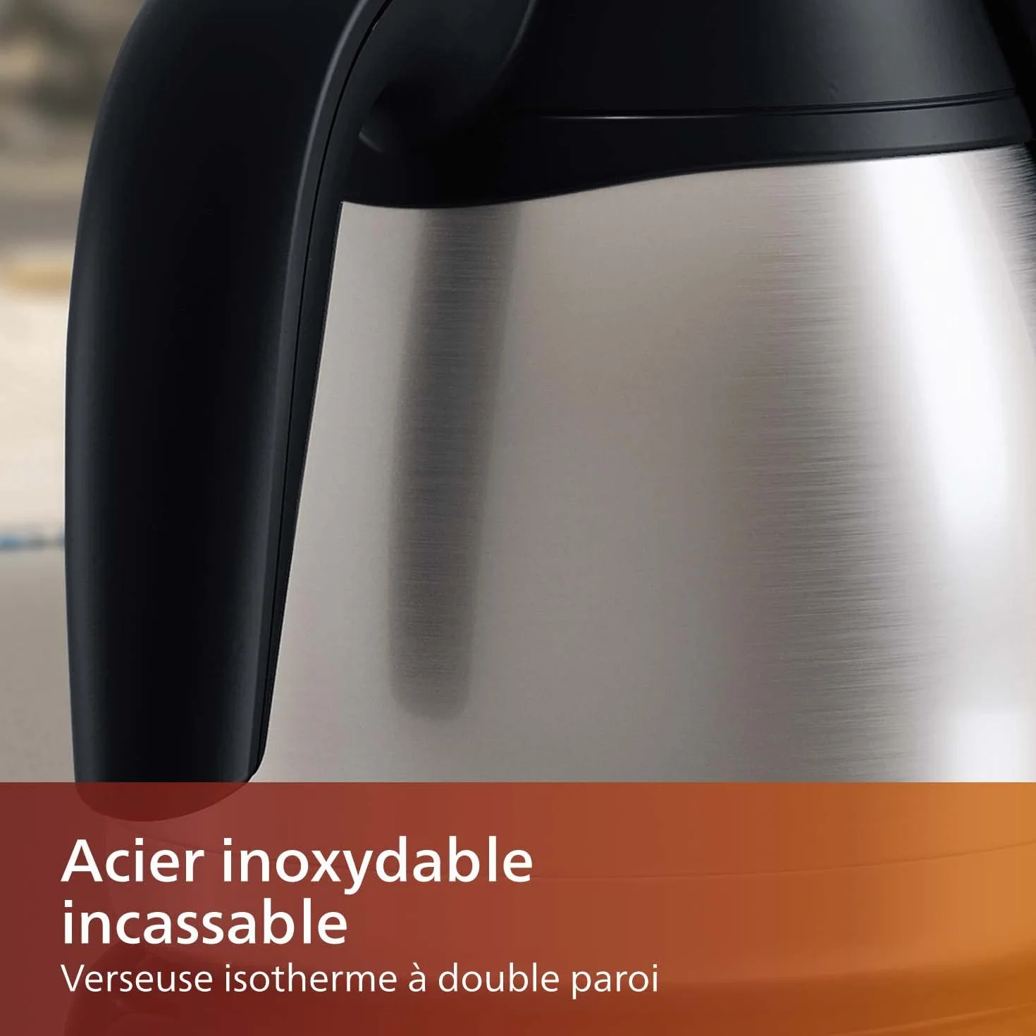 Philips Machine à Café Filtre 1.2 L 15 Tasses Inox Argent/Noir HD7546/20
