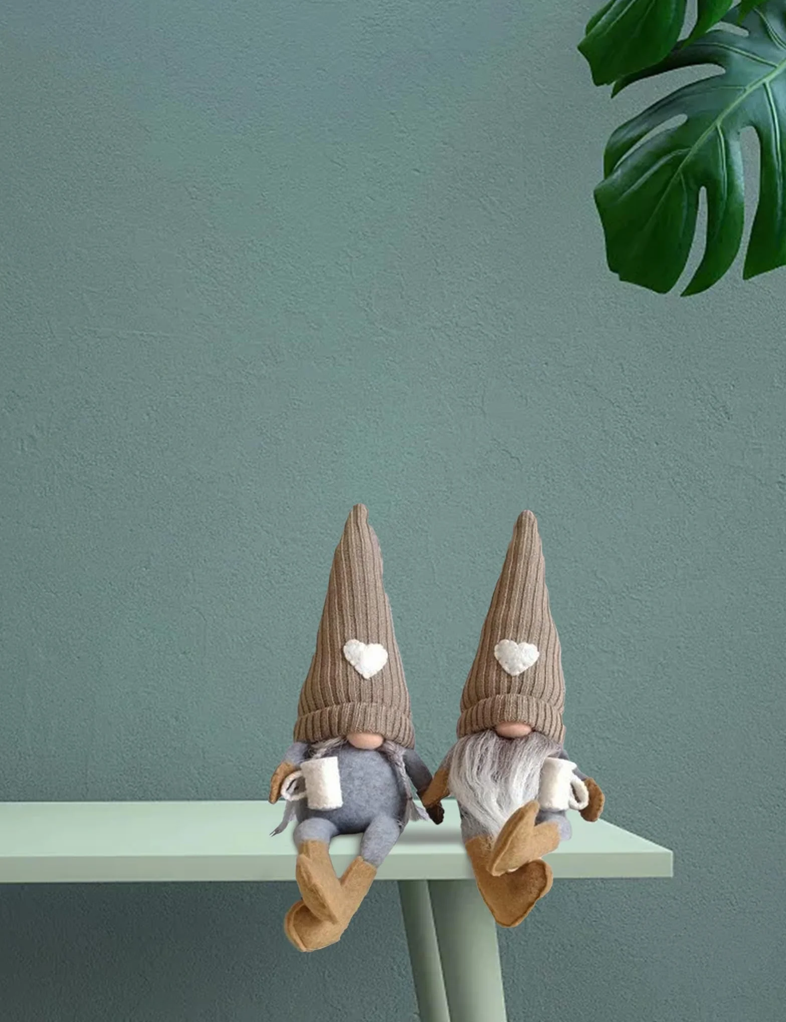 Elfe Fait Main GNOME Décoration Intérieur Café Pâques 2 Pièces