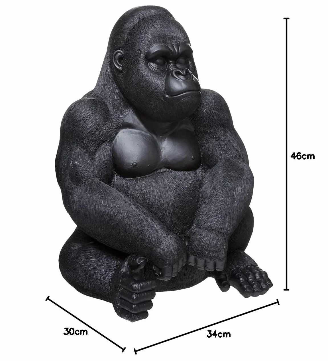 Atmosphera Statue Gorille Assis H46 cm