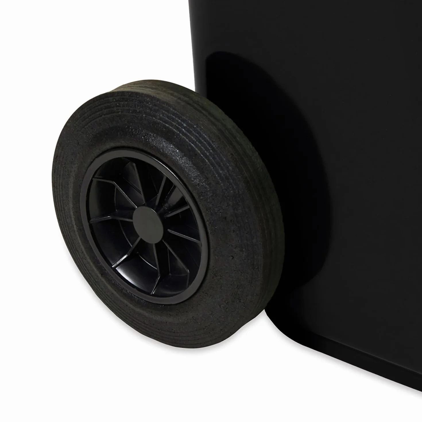 Poubelle à roulettes 240 L noir roues caoutchouc