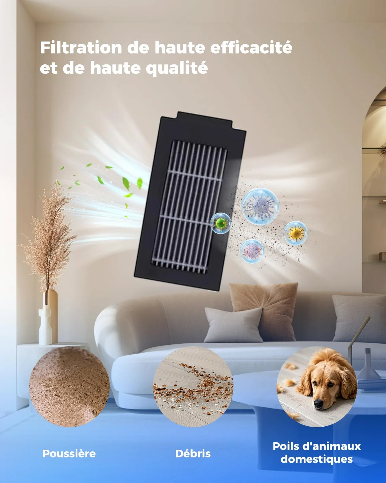 Accessoire Ecovacs Deebot T50 PRO OMNI Gen2 Aspirateur Brosse Principale Brosses Latérales Lingettes Filtres Sacs