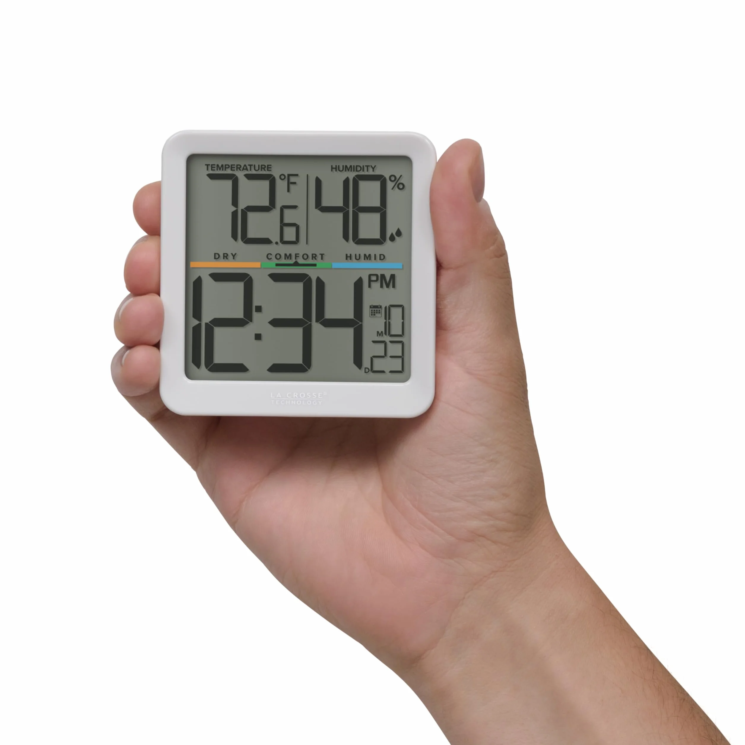 La Crosse Technology Compteur de confort intérieur 302-1408-TBP avec heure et date