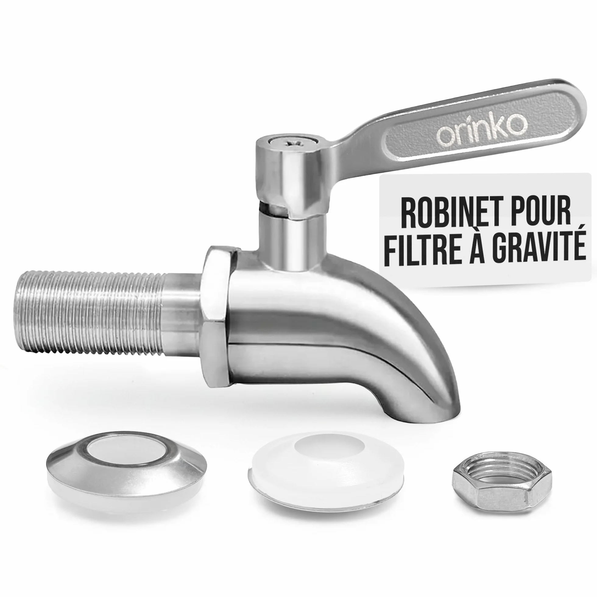 ORINKO Robinet Fontaine à Eau Inox 304 Remplacement pour Filtre Berkey Accessoire Purification Sans Plomb