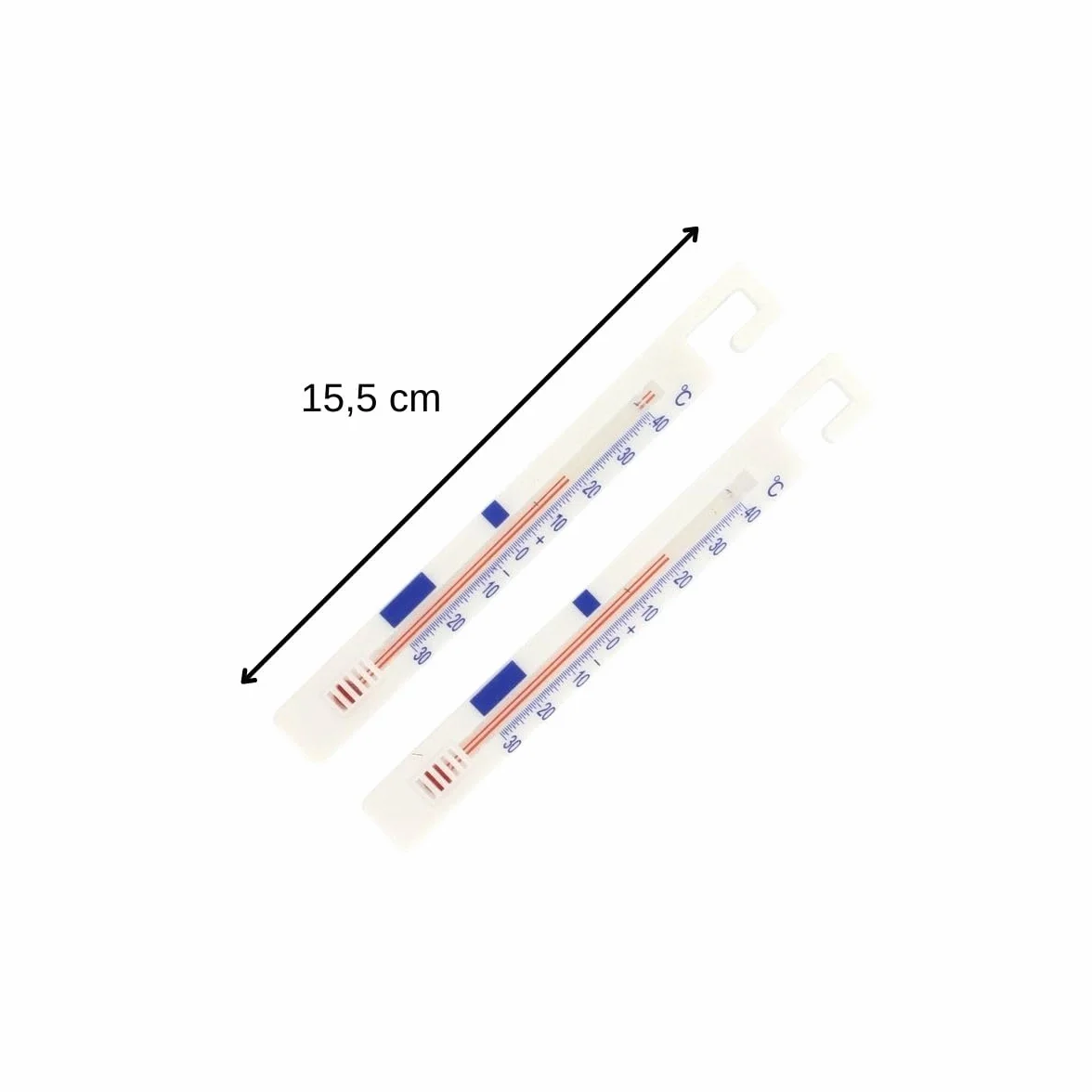 Thermomètre réfrigérateur et congélateur FM Professional Lot de 2 plastique blanc 15,5 cm