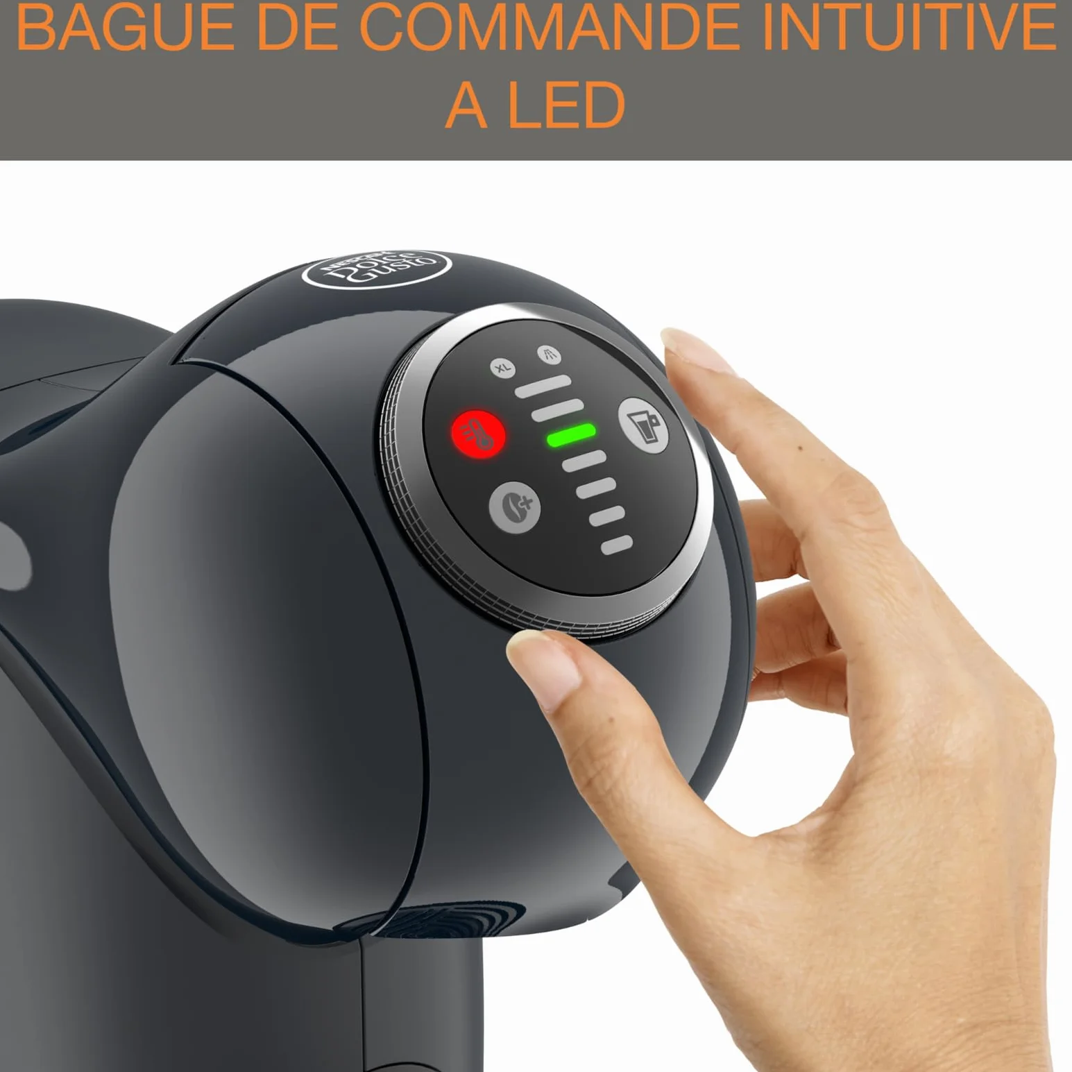 Nescafé Dolce Gusto Krups Genio S Plus Machine à café capsules 15 bars 0,8 L gris KP340B10