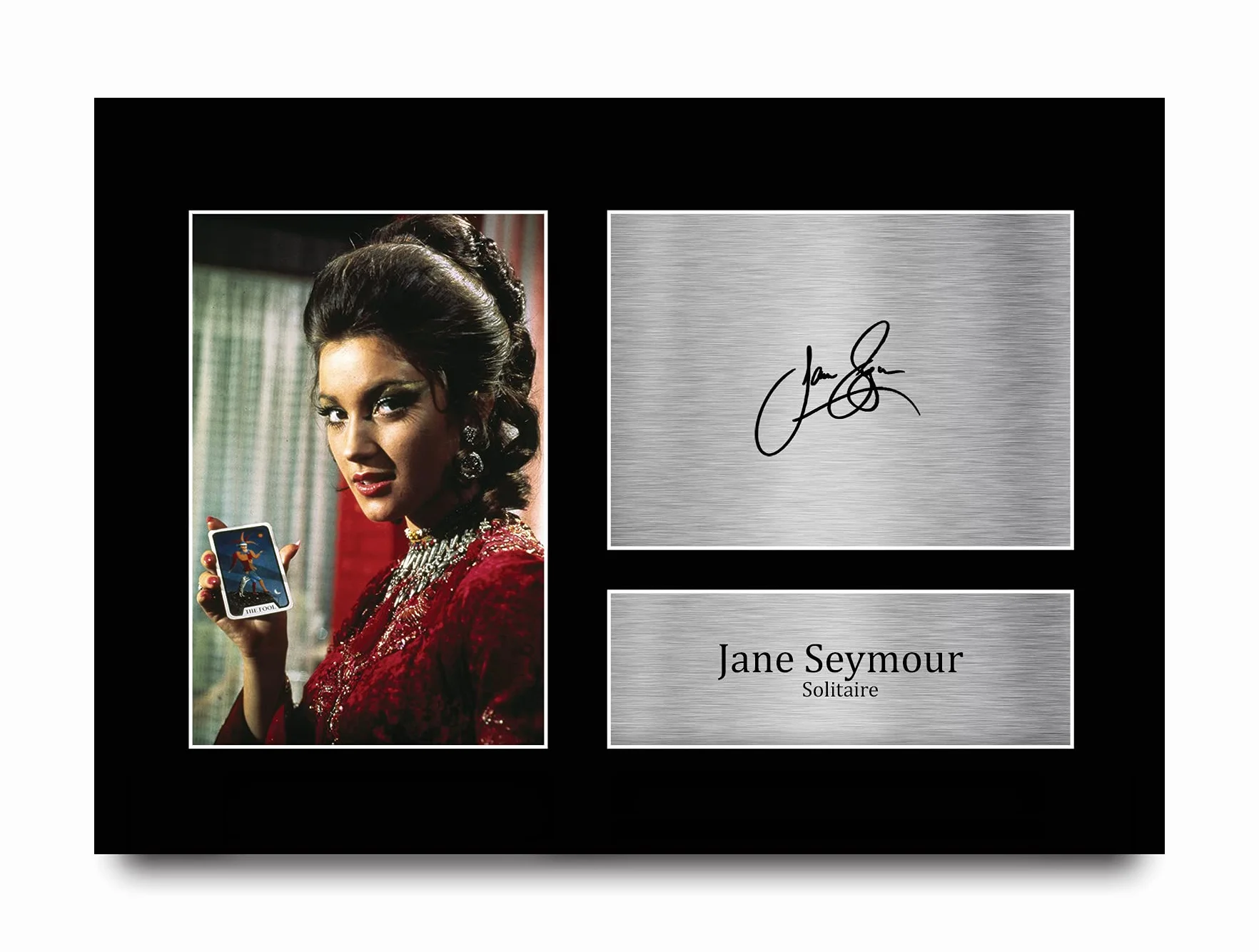 A4 Jane Seymour James Bond Live and Let Die Autographe Photo Cadeau