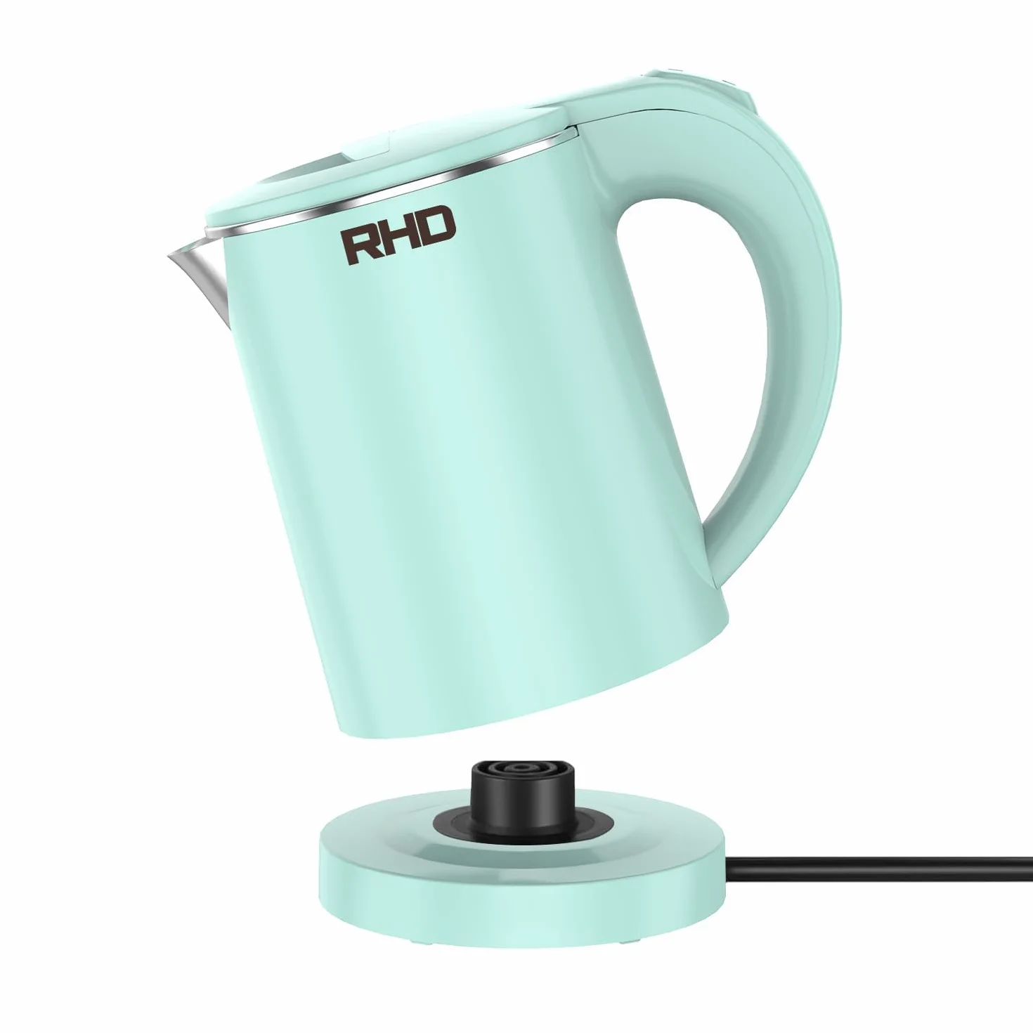 Bouilloire électrique portable 0.5L acier inoxydable bouilloire de voyage ébullition rapide théière café thé