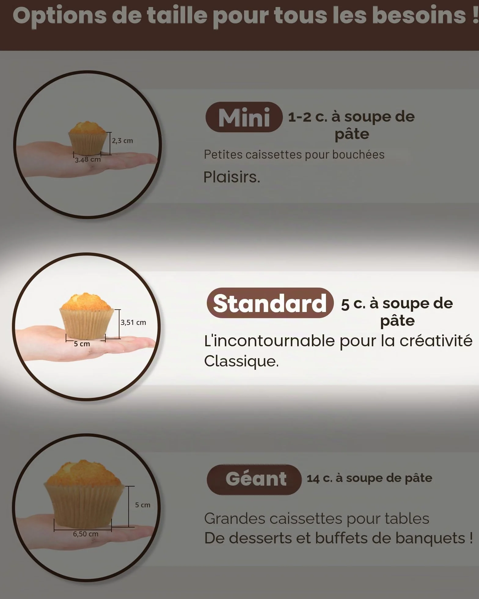 Caissette Muffins Papier 200 pièces Standard Naturel Moule Parchemin Résistant à la Graisse Non Blanchi