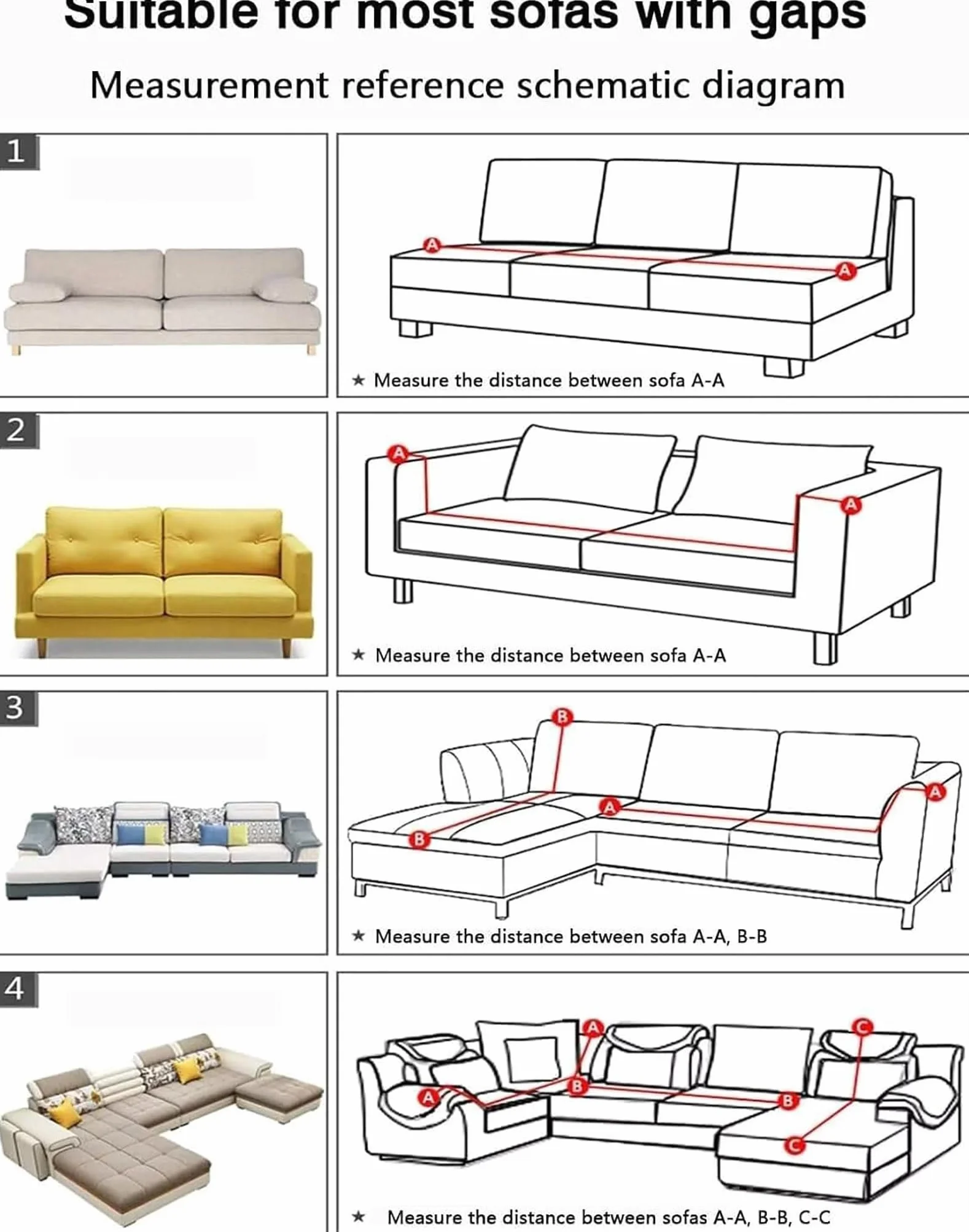 Housse de Canapé Extensible Velours Côtelé, Protection Antidérapante Lavable pour Salon, Adaptée aux Canapés 1-4 Places