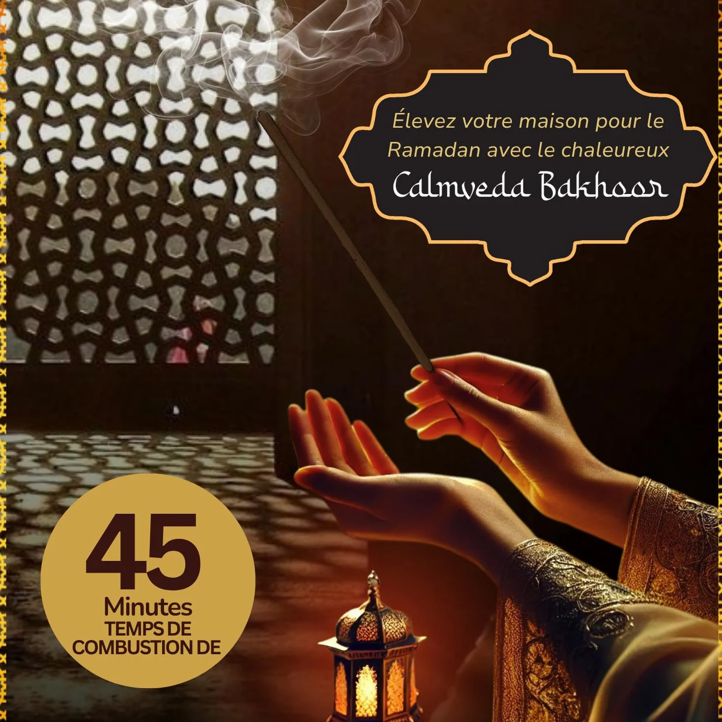 Calmveda Bâtons d'encens Arabian Oud Bakhoor بخور اماراتي 42 unités Encens arabe profond et chaleureux comme Al Nasaem Hoor Alain Al Raheeb Oud Bukhoor Cadeaux islamiques