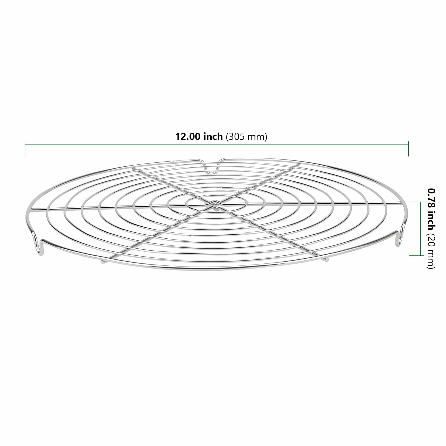 Grilles de Refroidissement pour Pâtisserie Lot de 5 - 30,5 cm Argenté Rondes Cuisson Rapide