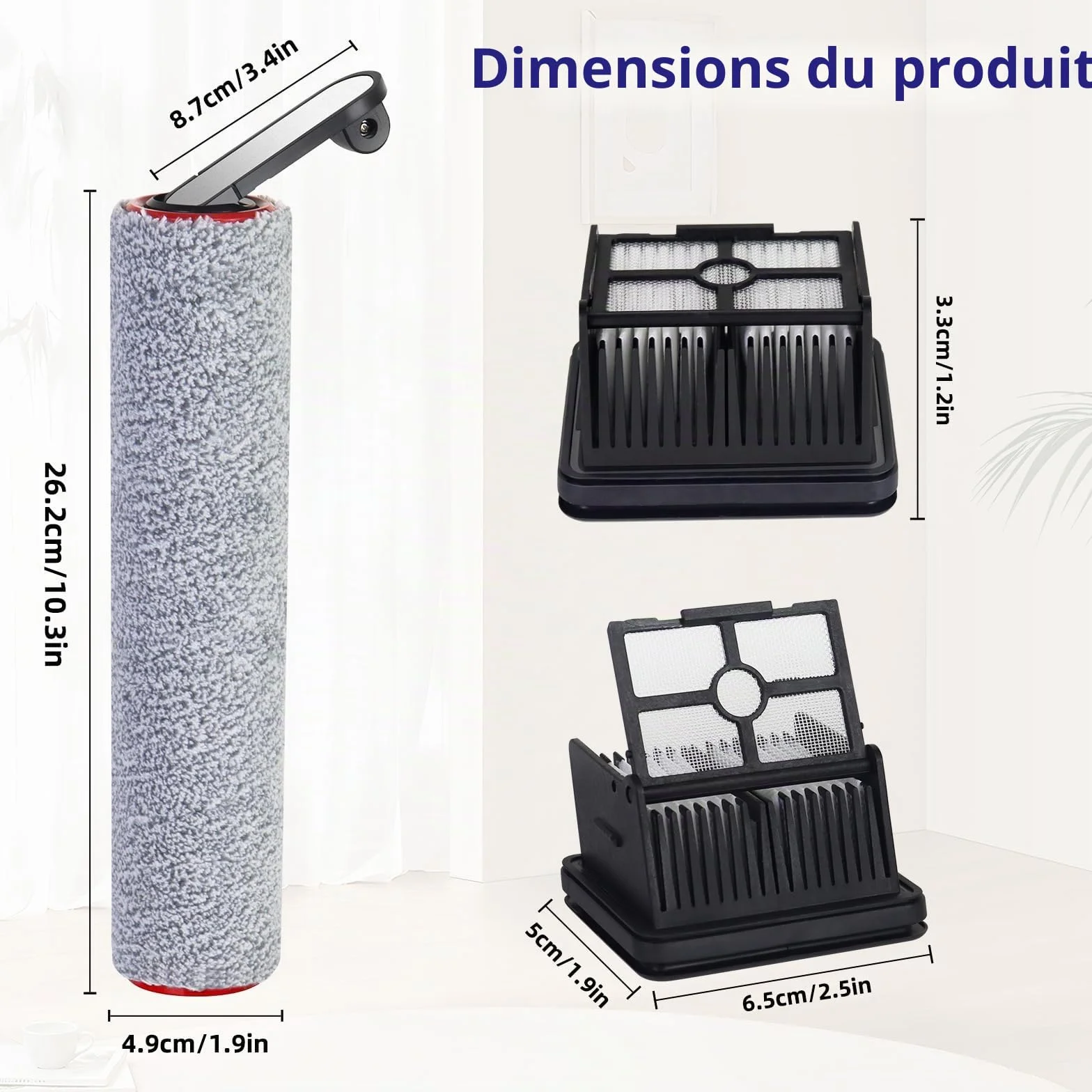 Accessoires Dreame H12 Pro H12 Dual G10 Pro Aspirateur Eau Poussière Pièces Rechange Ensemble 5 Pièces