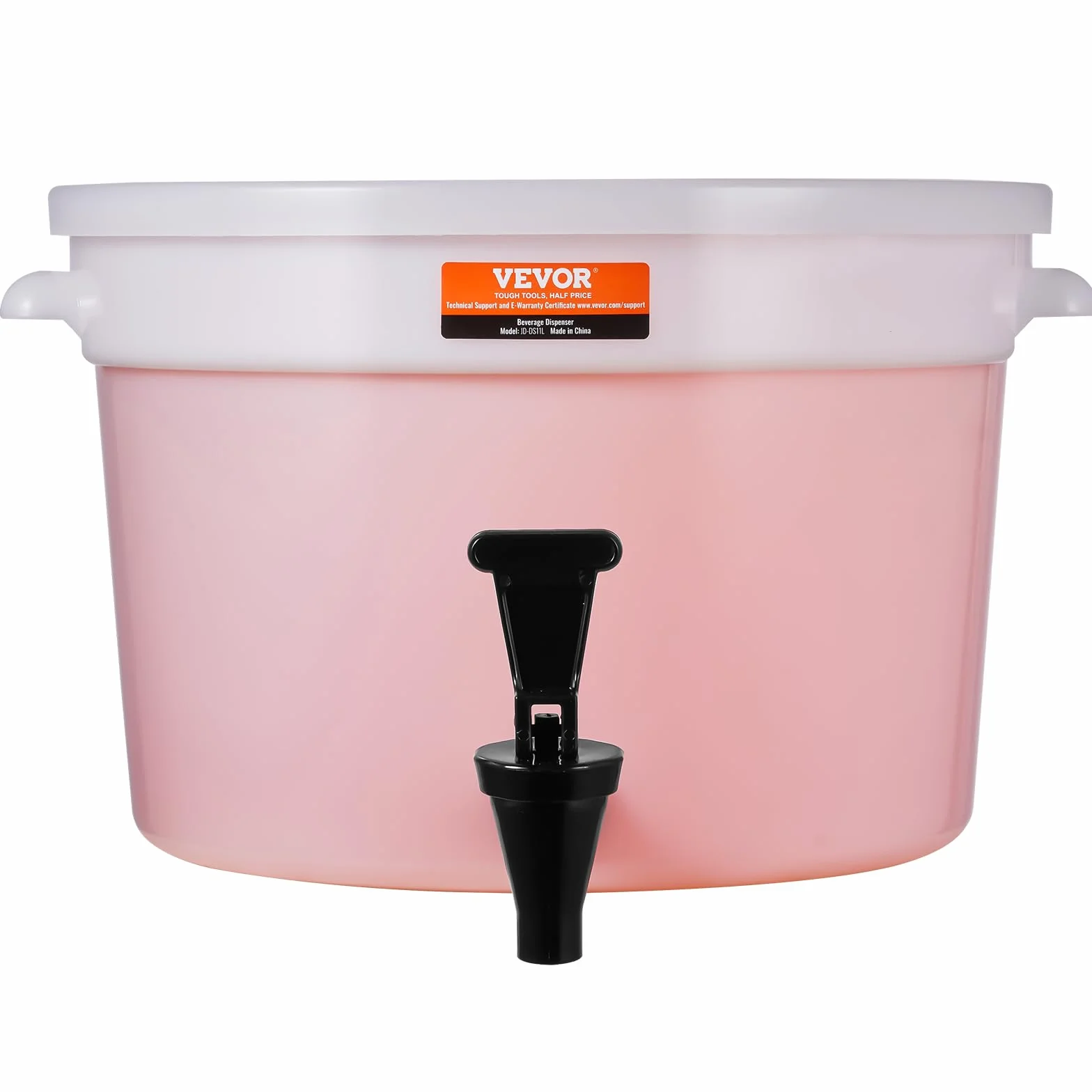 VEVOR Distributeur de Boissons 11 L, Fontaine à Eau avec Robinet, Plastique, pour Jus Limonade Thé Glacé