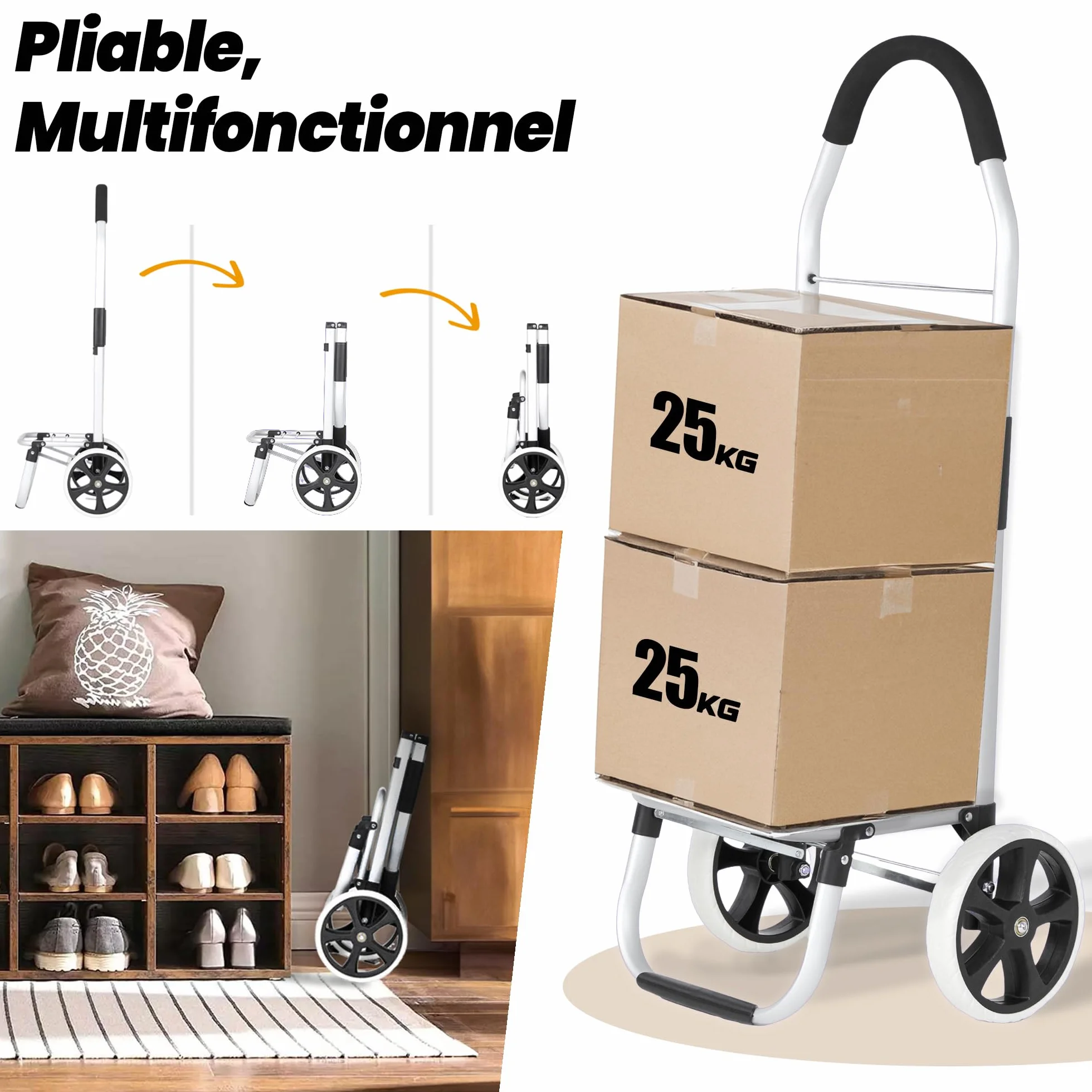 Eskey Chariot de Courses Pliable Isotherme Étanche
