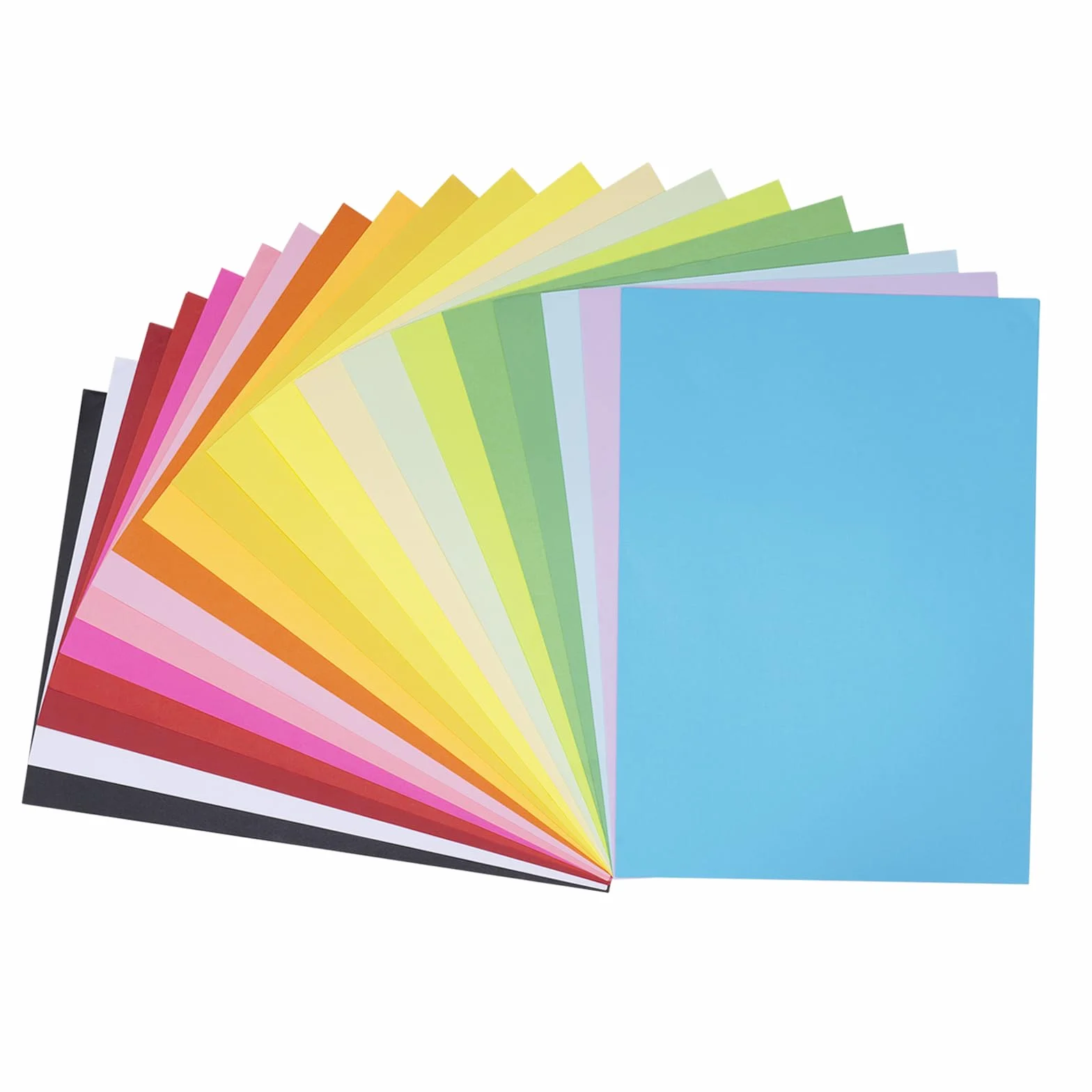 Papier Coloré A4 80 g/m² 20 Couleurs 100 Feuilles pour Photocopieur et Bricolage