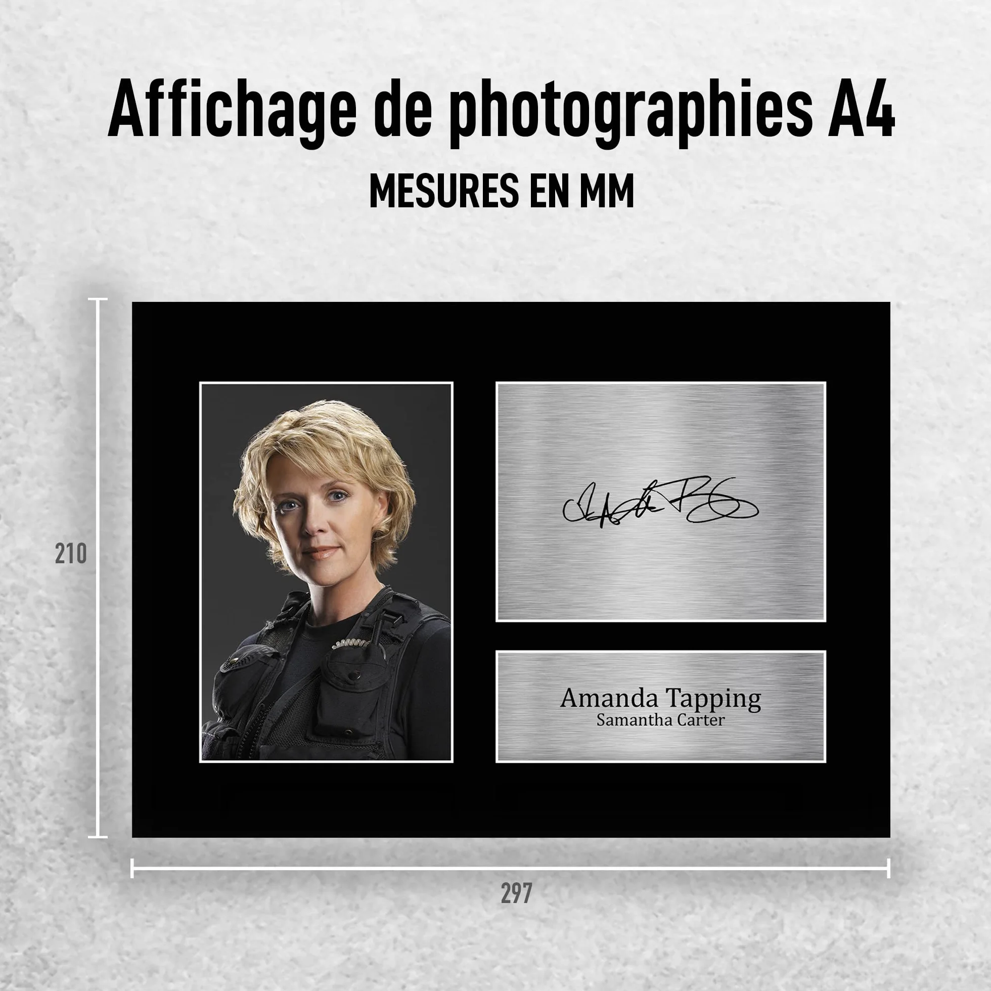 Amanda Tapping Autographe Photo A4 Stargate SG-1 Signé Cadeaux
