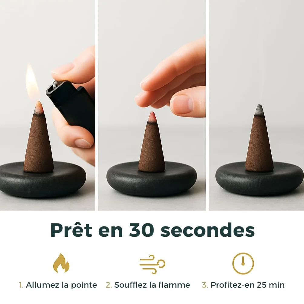 Fumino Encens Cone Naturels Faits Maison Lot 6 boîtes 90 cônes Masala Agarbatti Joss