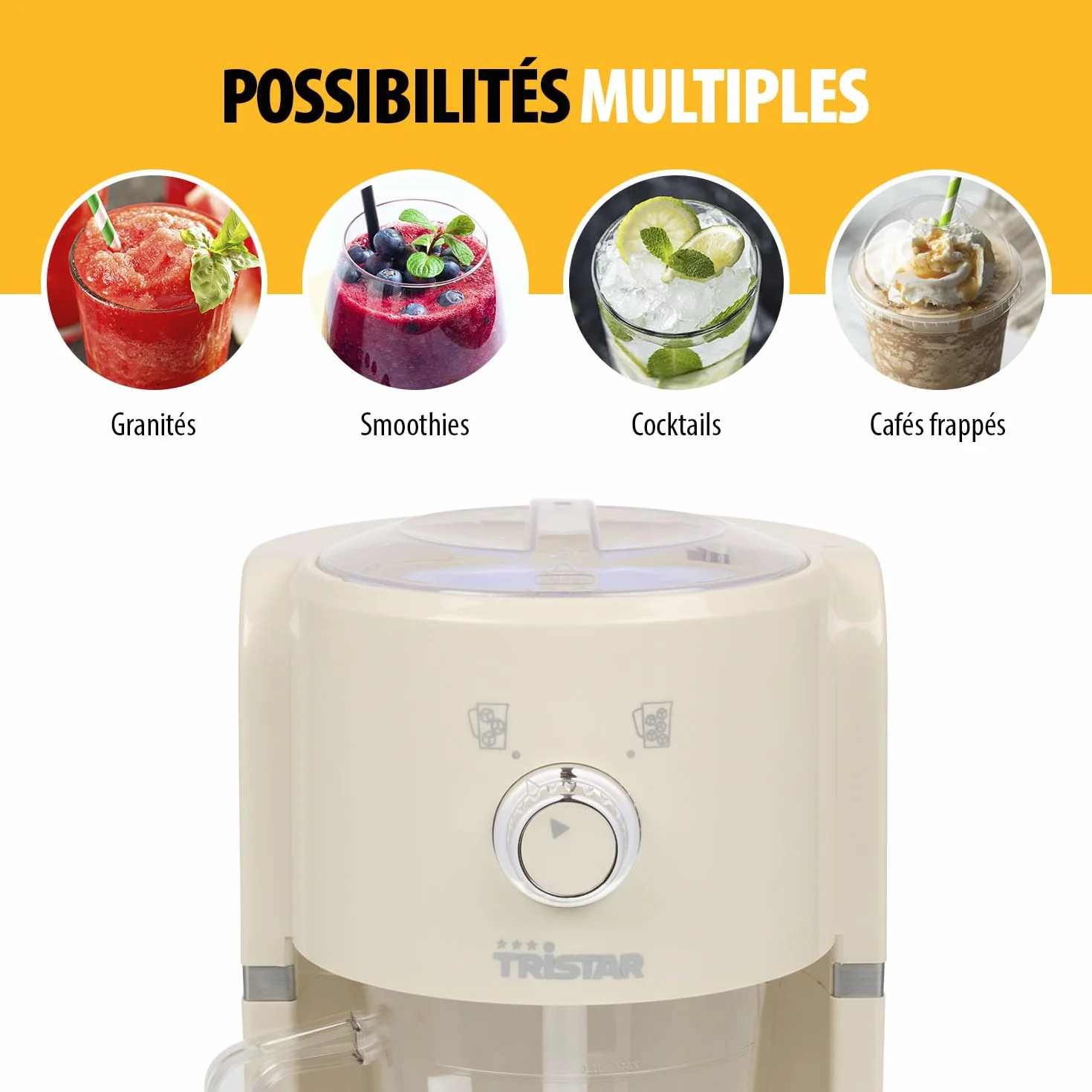 Tristar machine à granités KD-7310 1,1 L 600 ml 250 g/min