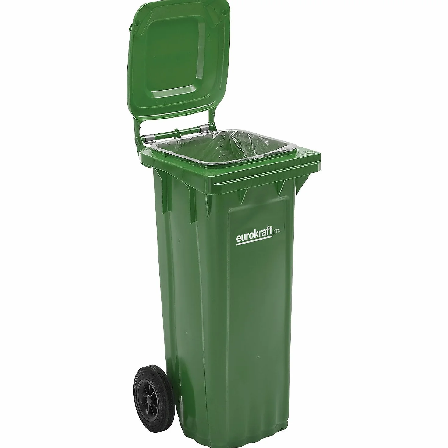 Eurokraft Pro Poubelle plastique DIN EN 840 120 L 505x1005x555 mm vert