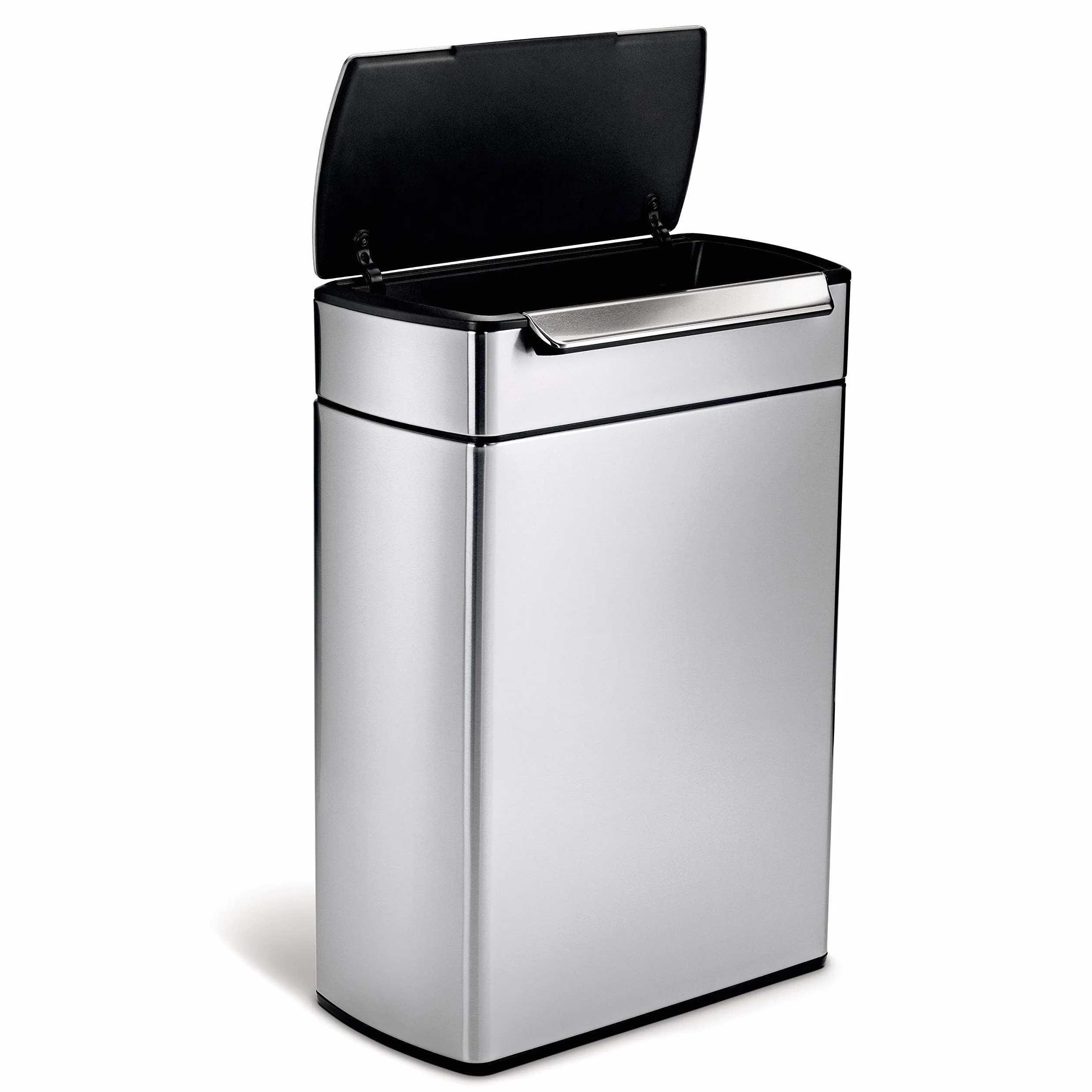 Simplehuman CW2018 poubelle de recyclage touch-bar acier inoxydable brossé 48 litres