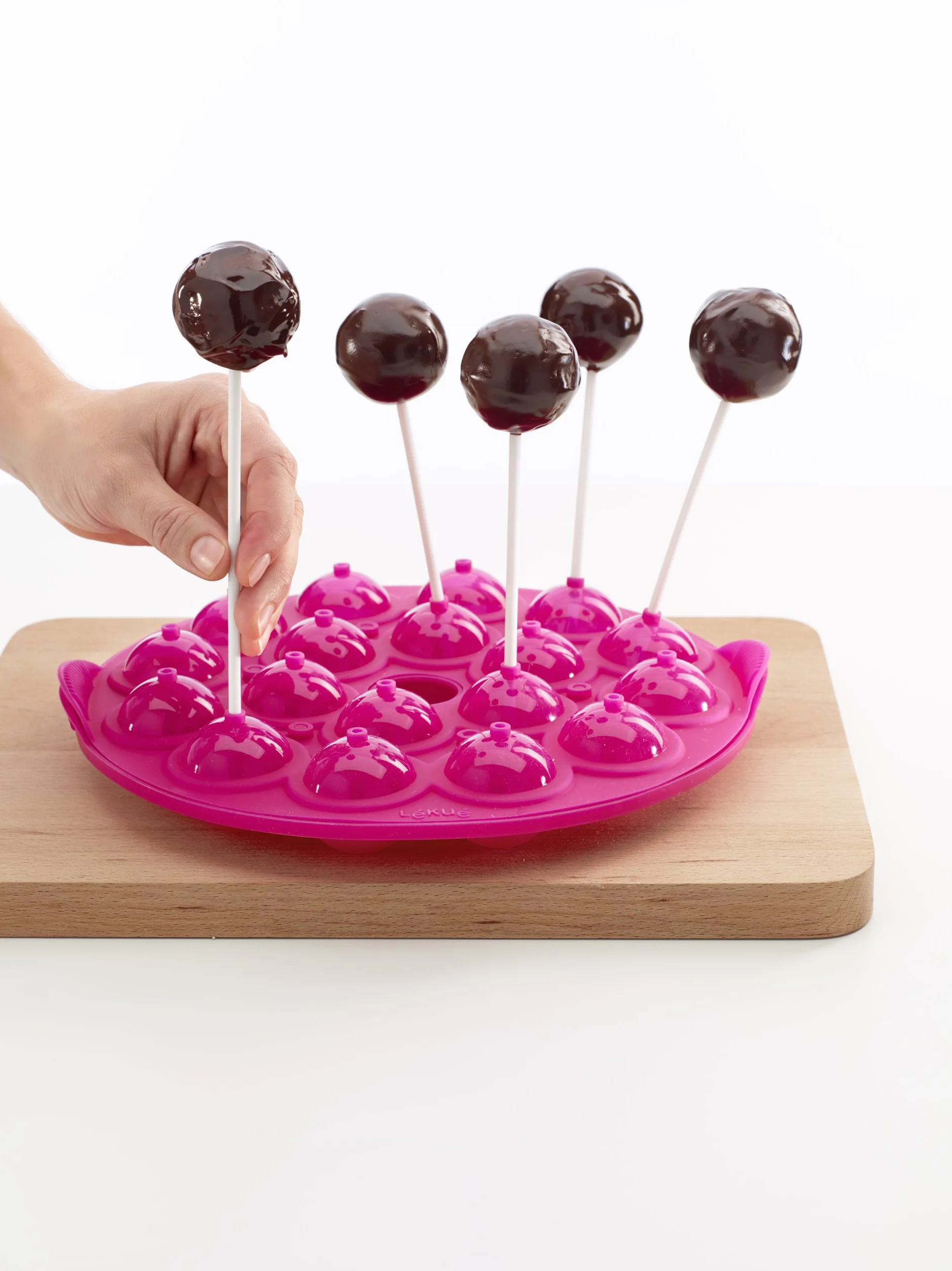 Lékué Cake Pop moule 18 Cavité Silicone 45 x 35 x 25 cm Rose