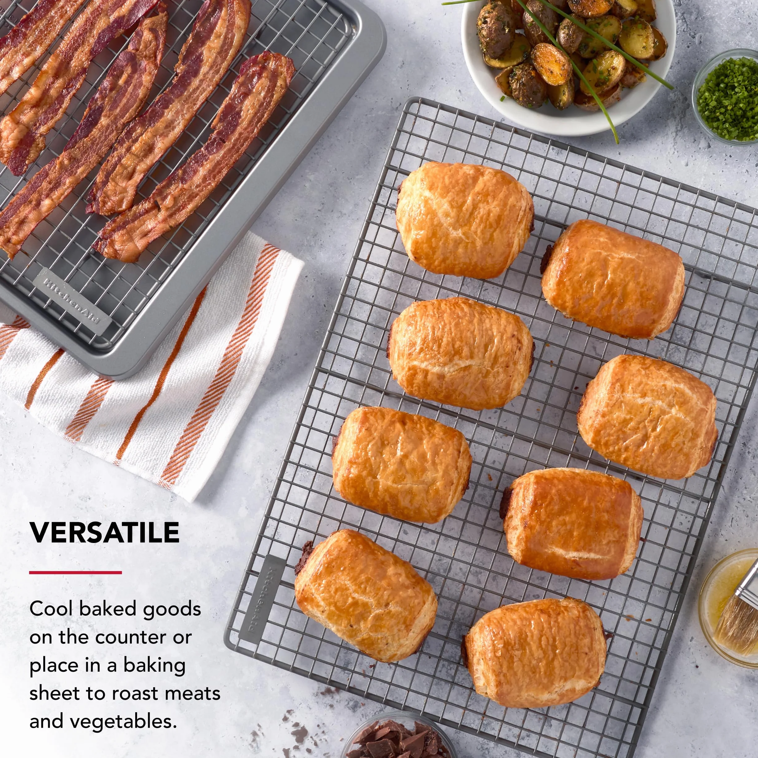 KitchenAid Nonstick grille de refroidissement en acier aluminium 33 x 45 cm
