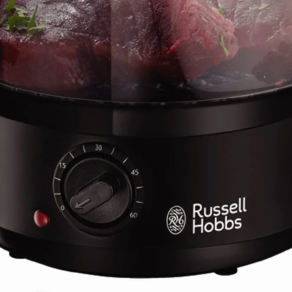 Russell Hobbs Cuiseur Vapeur Ultra Compact Noir mat 400W 7L 3 niveaux 26530-56