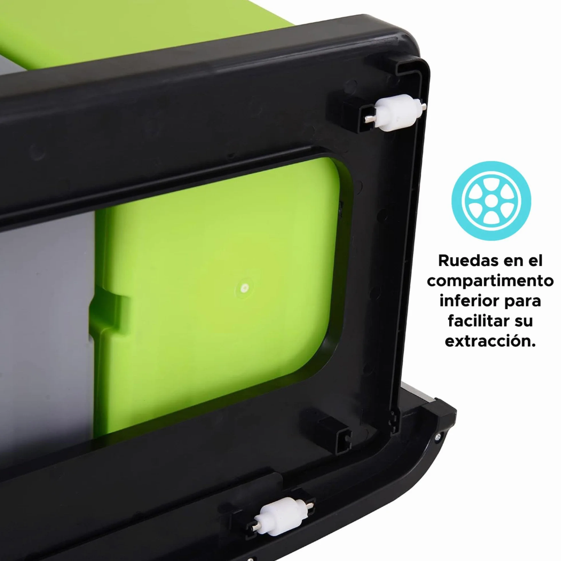 Poubelle de recyclage 62 L acier inoxydable noir ouverture automatique capteur 2 compartiments