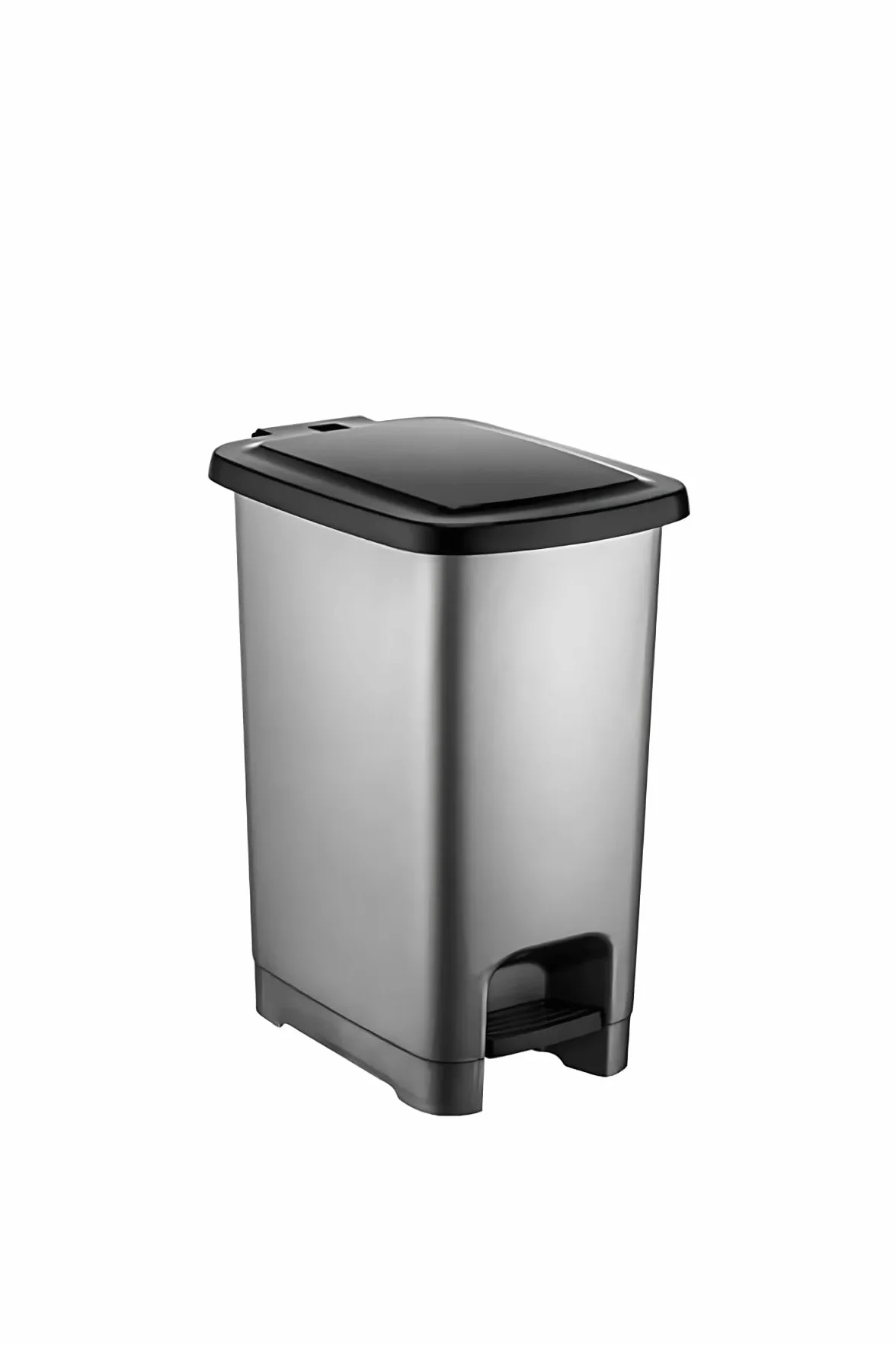 Poubelle à pédale 15 L sans BPA plastique cuisine salle de bain bureau Anthracite Noir