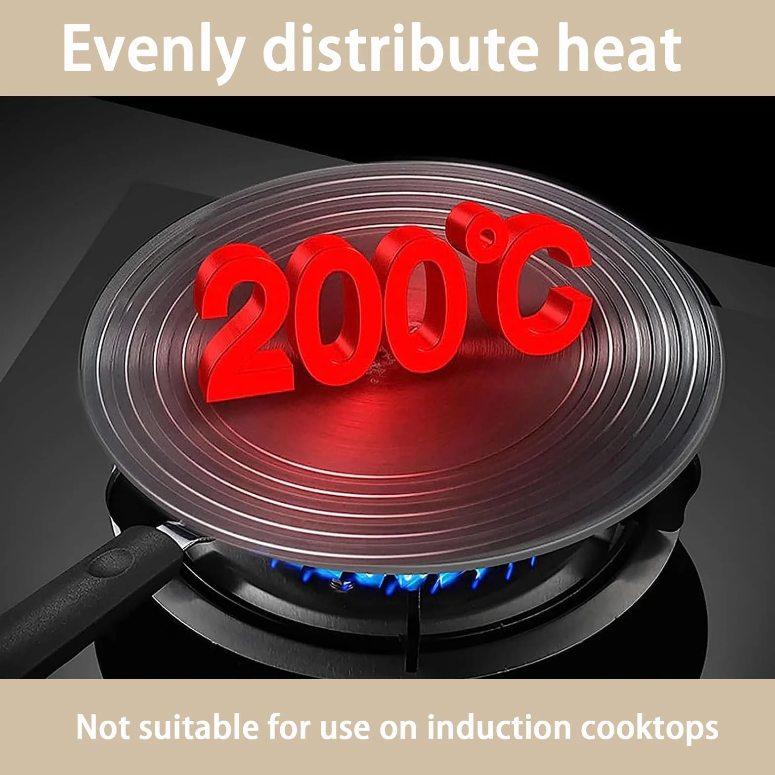 Diffuseur de Chaleur Alliage Aluminium 24cm pour Cuisinière à Gaz