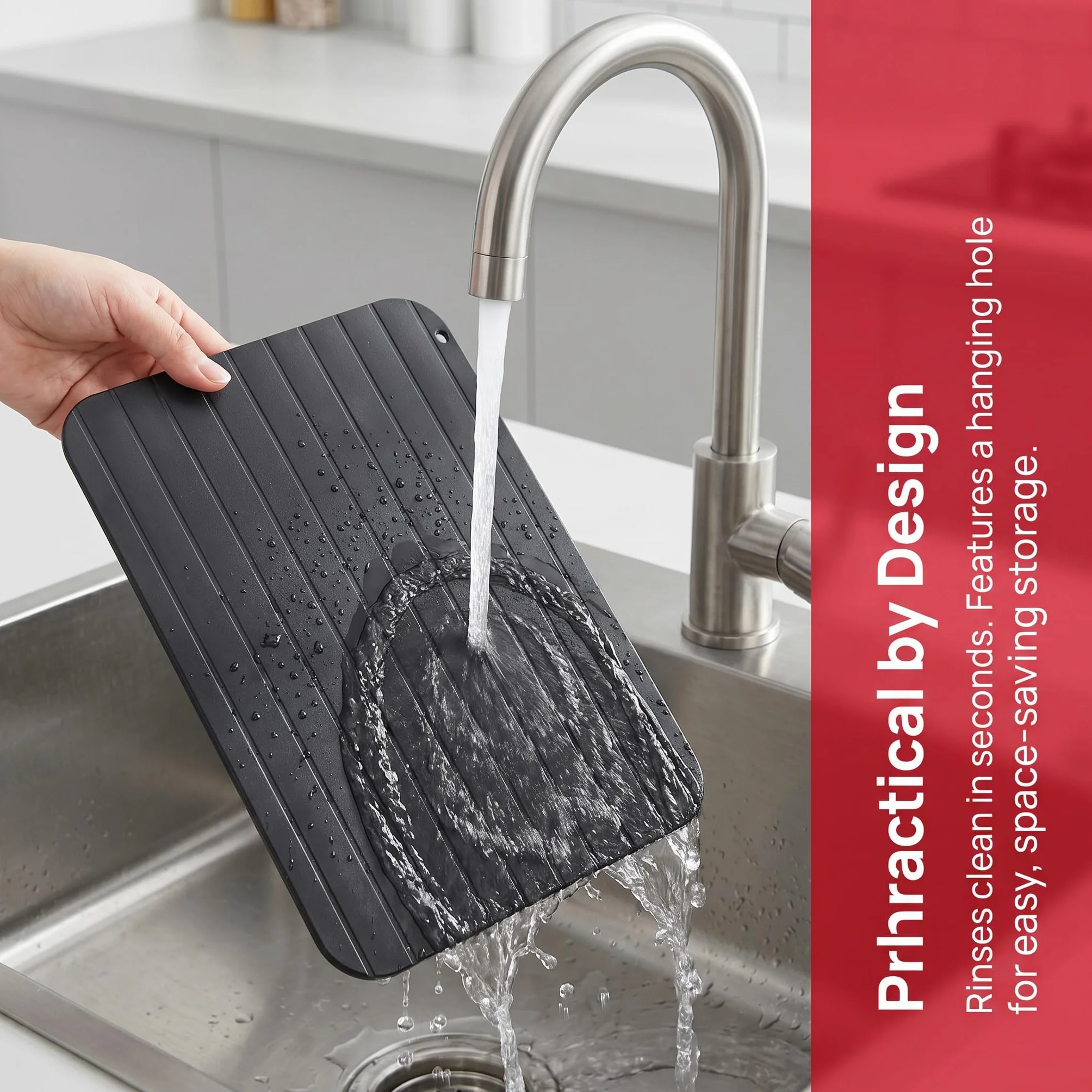 Plateau de Décongélation Rapide en Aluminium pour Viande Poisson Aliments Surgelés 29.5 x 21 x 0.2cm
