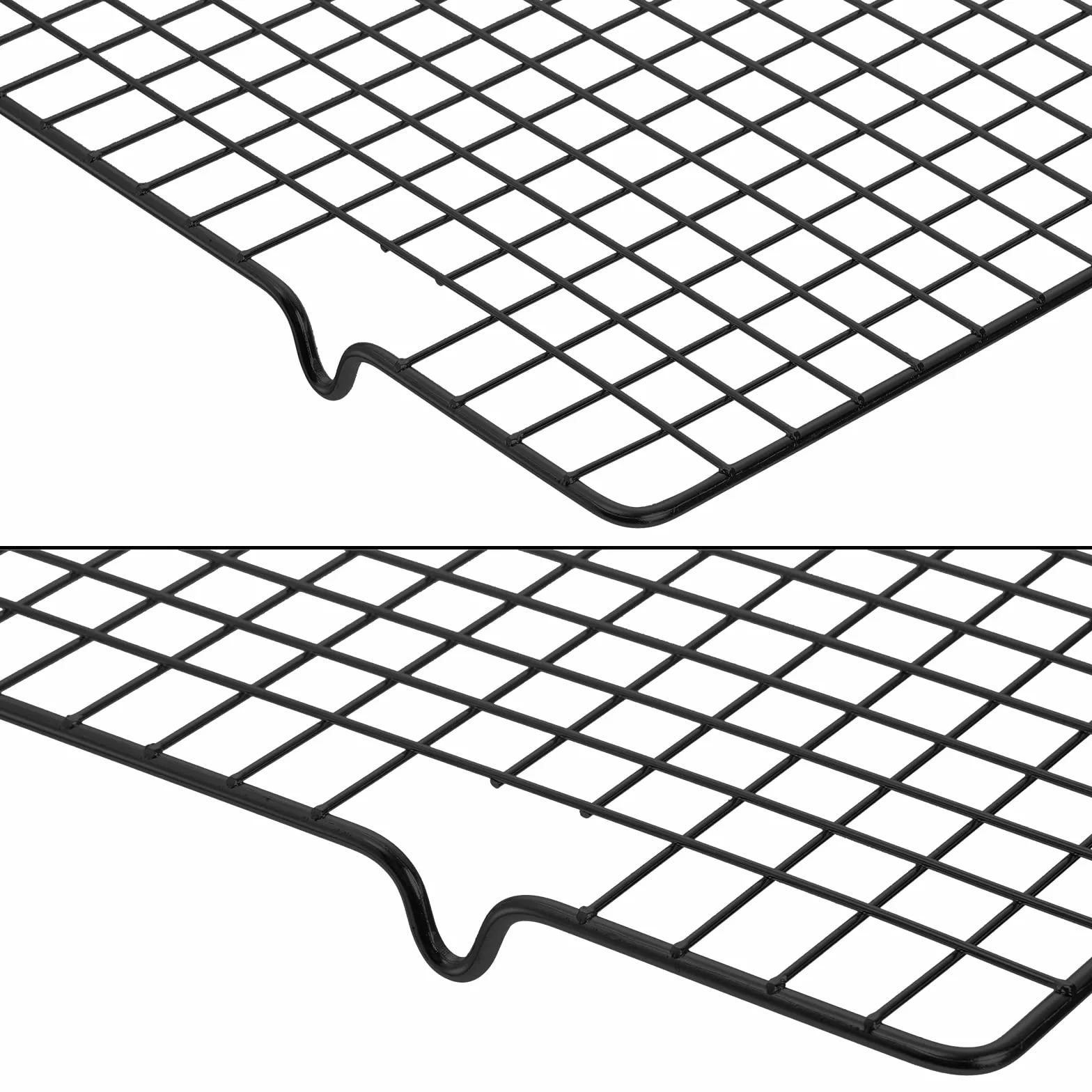 Tebery Lot de 4 grilles de refroidissement en acier au carbone pour cuisson gâteau pizza viande
