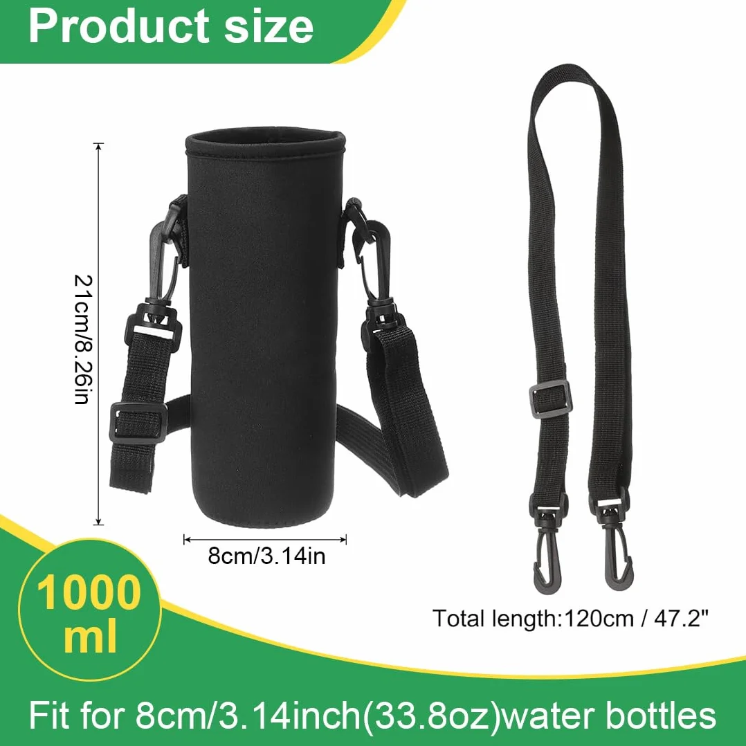 Housse Néoprène pour Bouteille Isotherme 1000ml, Étui de Protection Résistant aux Chutes et Chocs