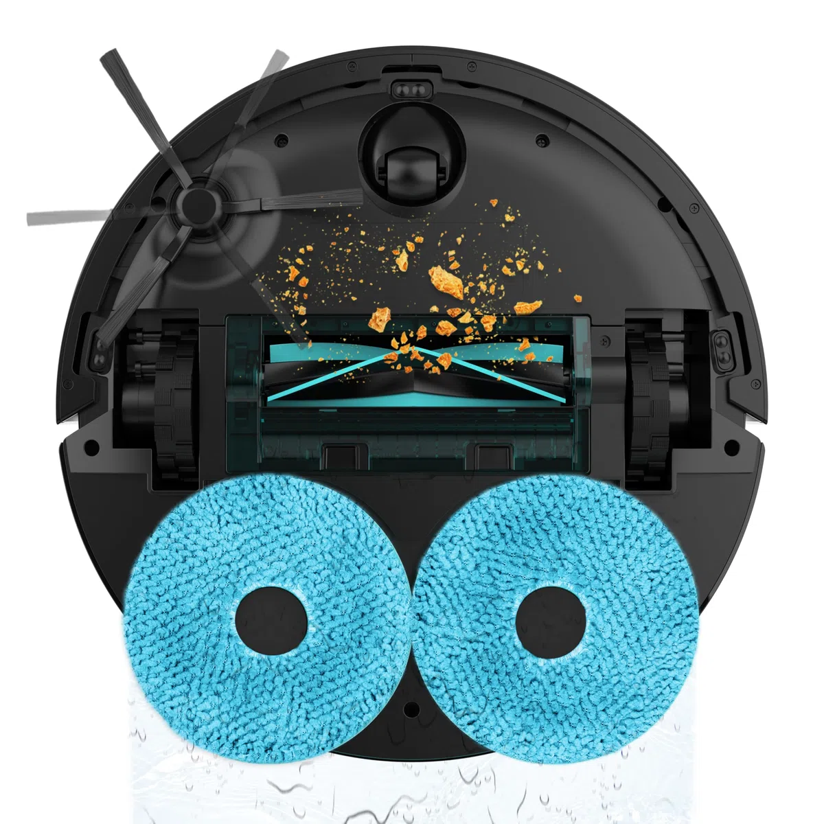 Cecotec Robot Aspirateur et Laveur de Sols avec Base d'Auto-vidage et App Conga X50 X-Treme. Navigation Laser, 15000Pa, Autonomie 240min, Serpillières Élevables, Base avec 3 Réservoirs