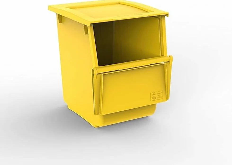 Terry Ecobin Poubelle Recyclage Tri Déchets Intérieur Extérieur Polypropylène Antichoc Jaune Bleu 25 L 30 L