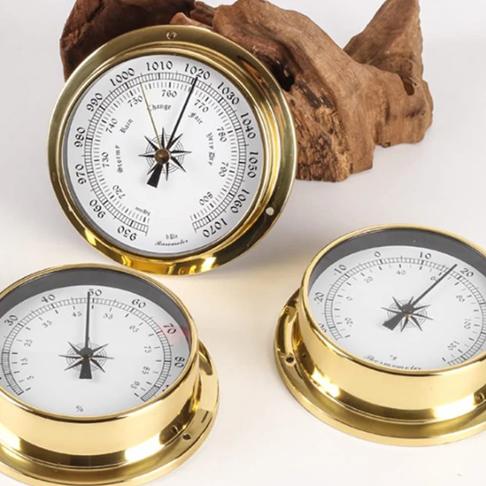 Horloge de Marée Cuivre 115 mm Bateau Station Météo Suspendu