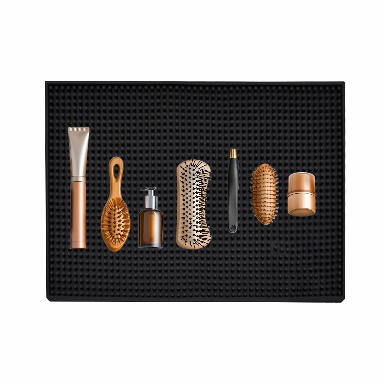 Tapis de salon pour coiffure en silicone - Organisateur d'outils de coiffure