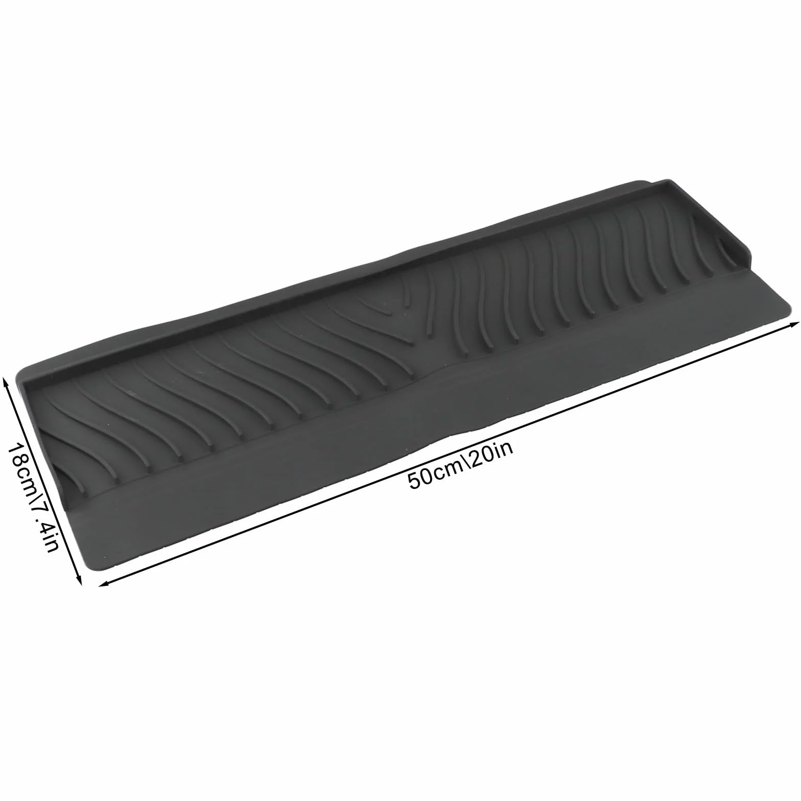 Évier de cuisine en silicone noir protection bords anti-éclaboussures compatible acier inoxydable granit quartz