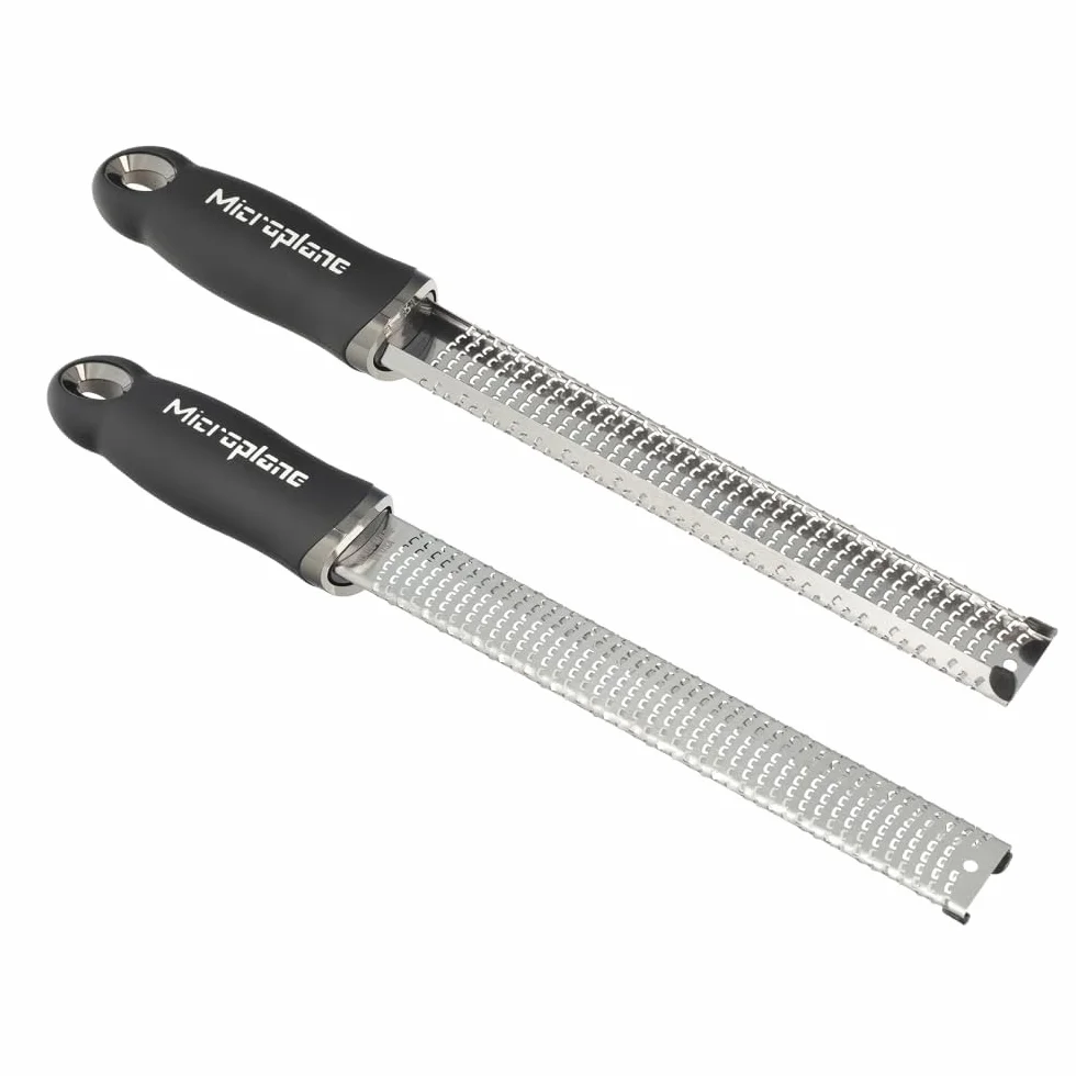 Microplane Râpe à zesteur Noir lame fine pour agrumes, parmesan, gingembre, chocolat, noix de muscade