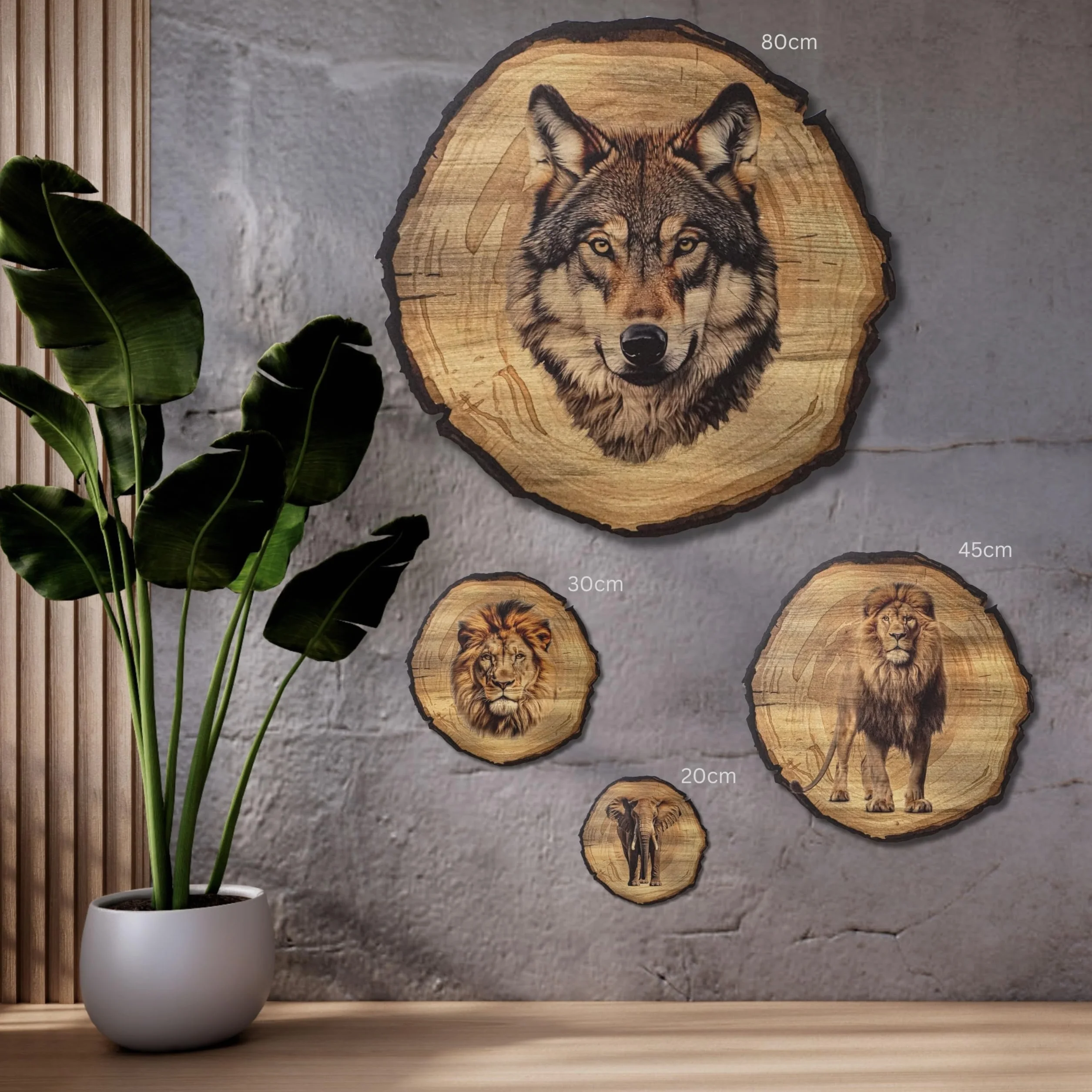 Tableau mural cerf 45 cm DARO Design – Impression d'art prête à accrocher décoration chasse nature animaux
