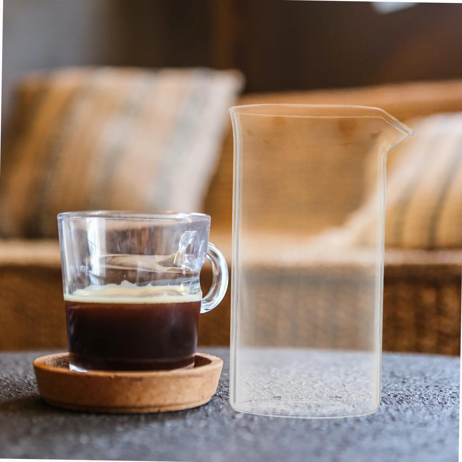 VOSAREA Tasse de Rechange pour Cafetière à Piston 350ml en Verre Bec Verseur
